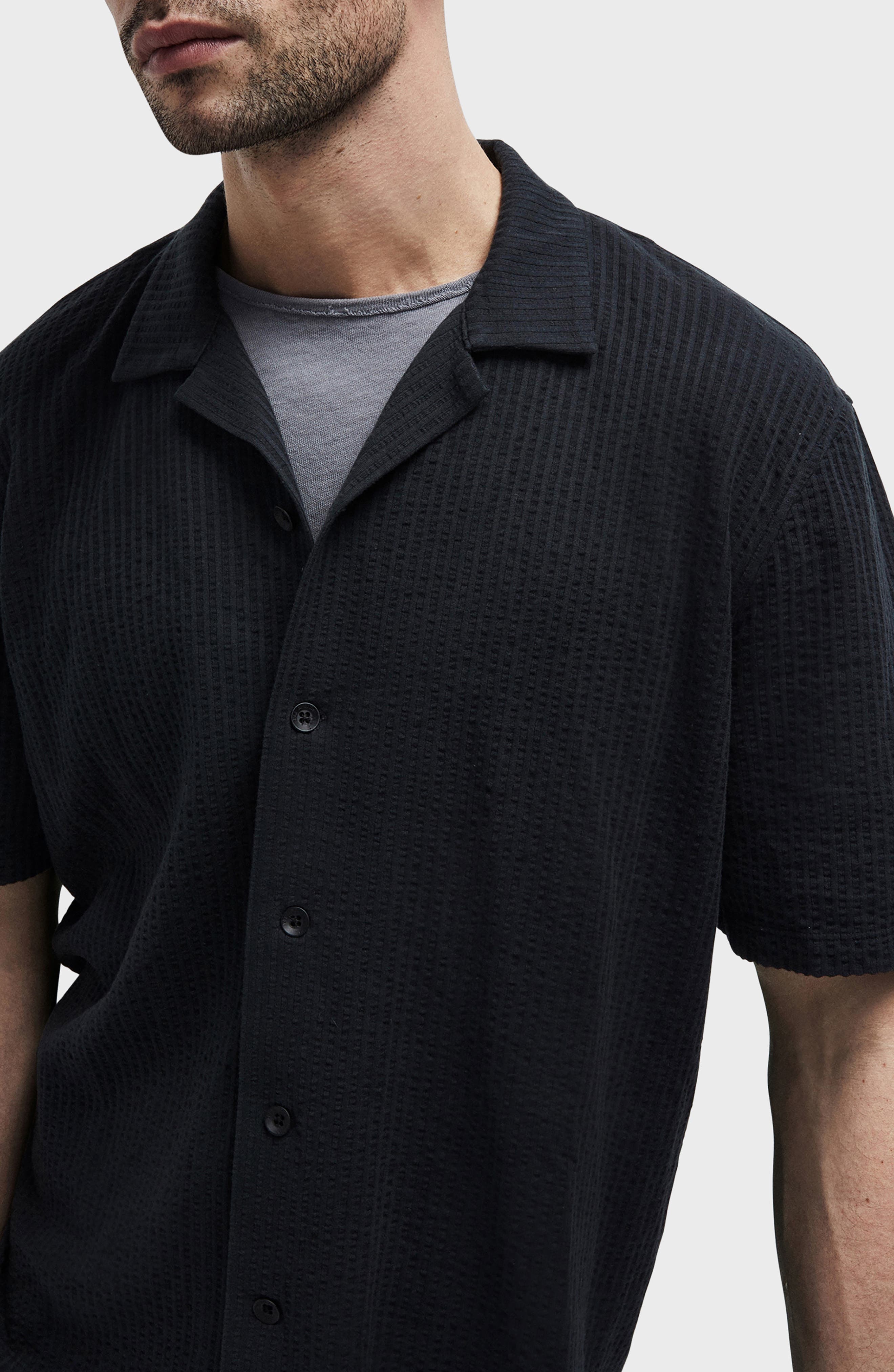 Avery Seersucker Button-Up Shirt - image 2