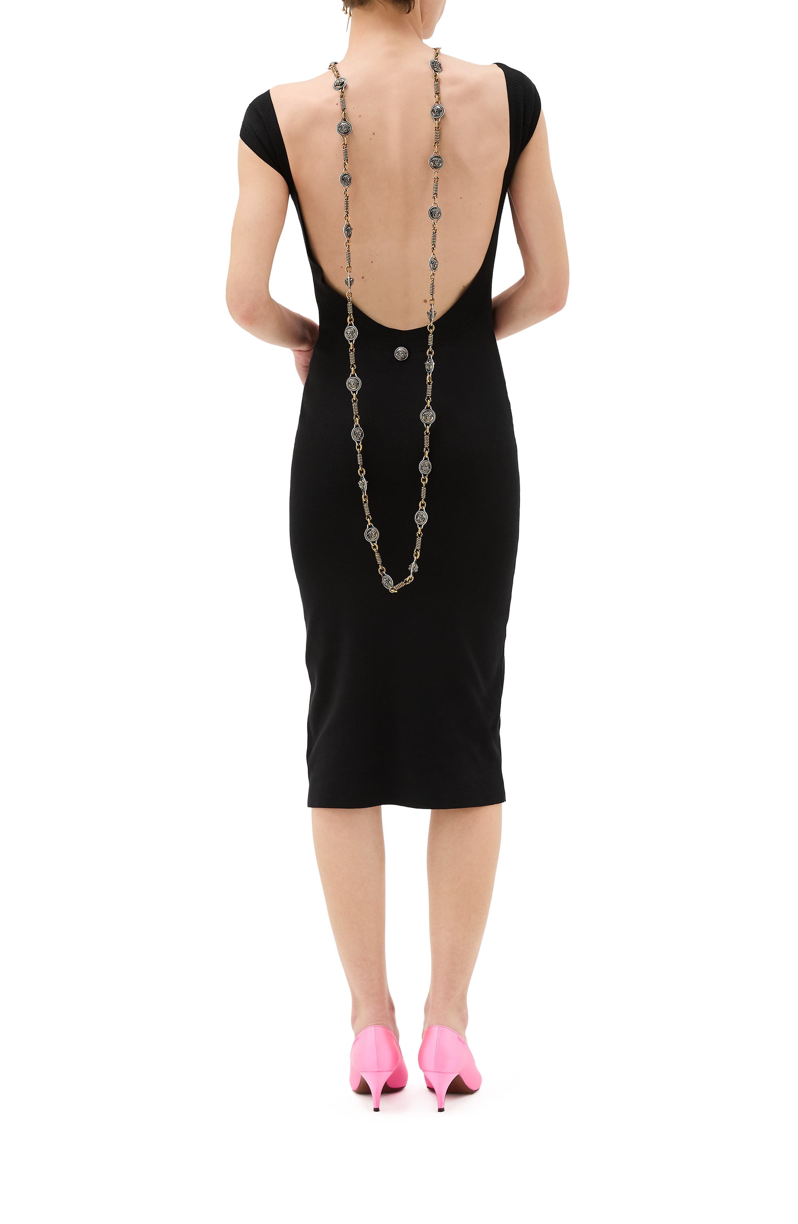 Plunge Back Cotton Blend Sweater Dress - image 2