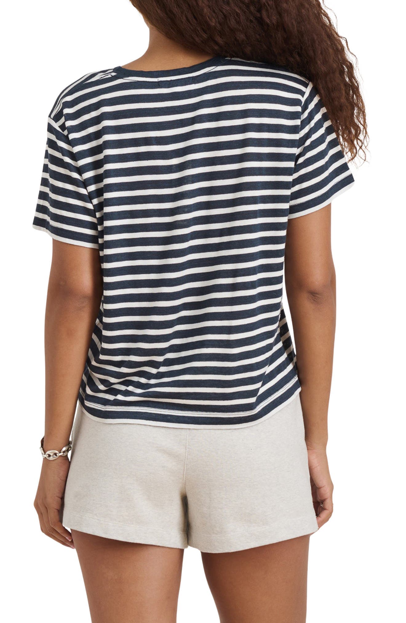 Garcon Stripe Linen Blend T-Shirt - image 2