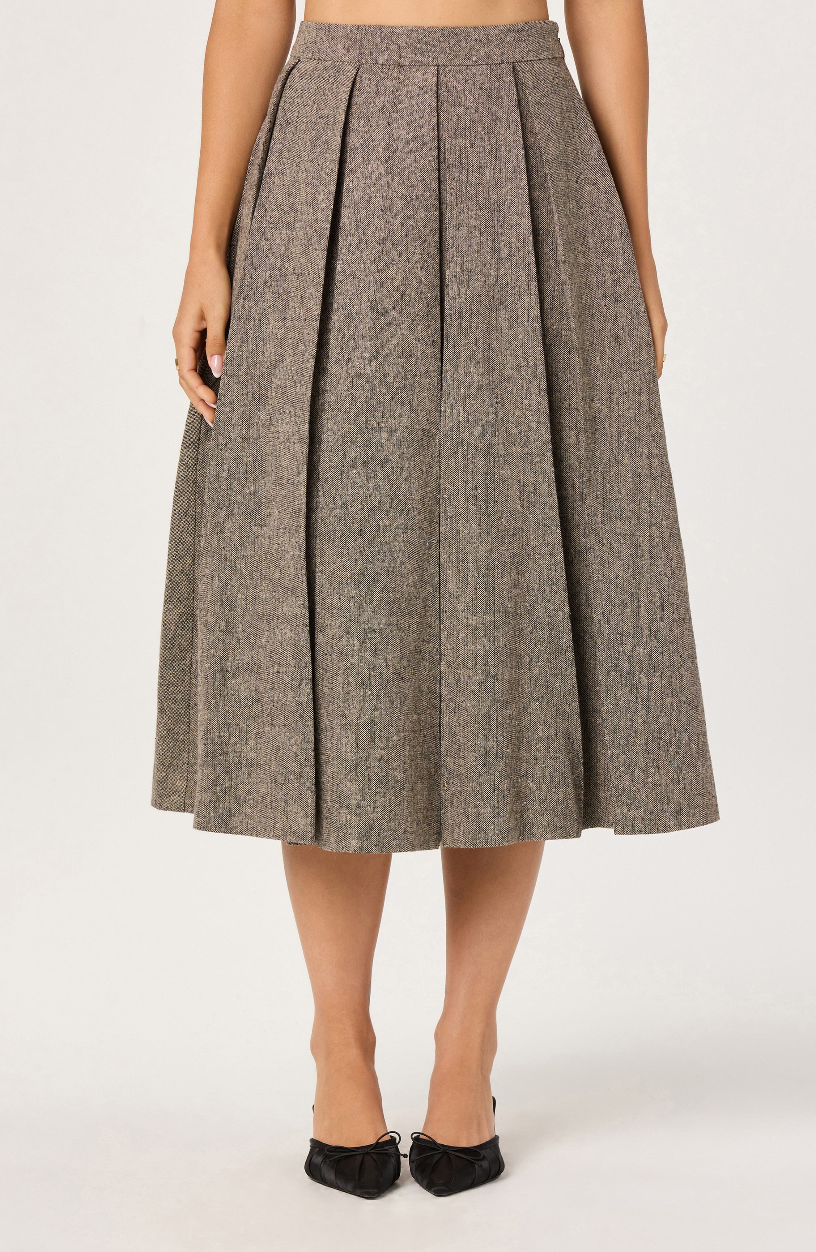Pleated Midi Skirt - image 1