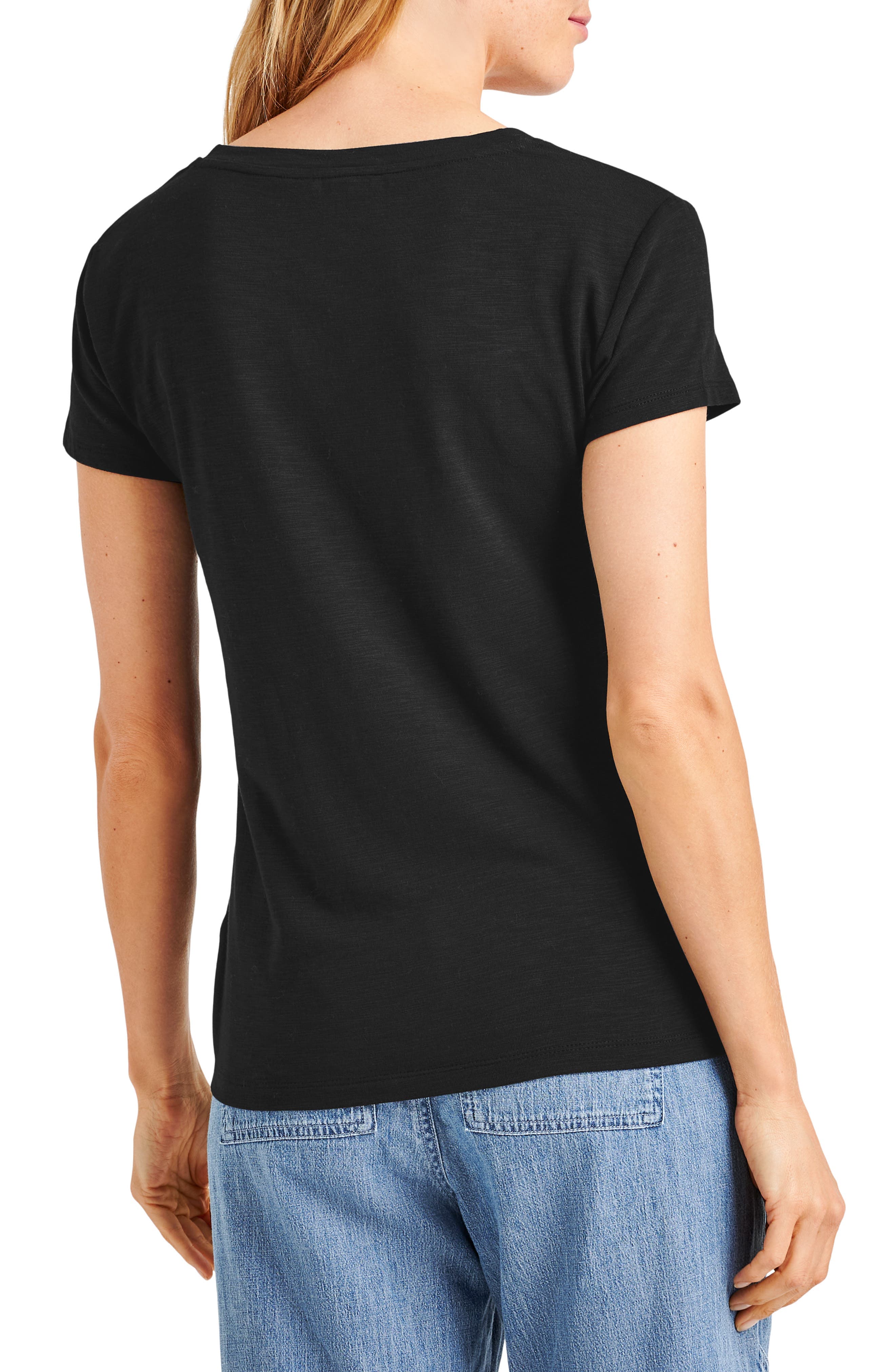 Kate Slub V-Neck T-Shirt - image 2