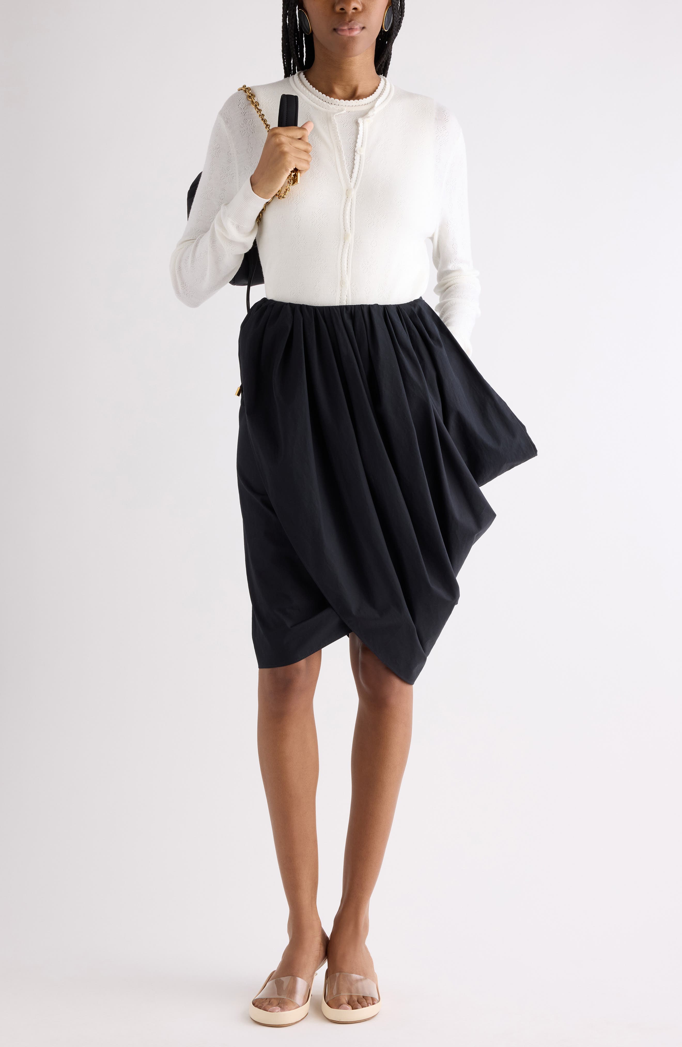 Wool Pointelle Underpinning Cardigan - image 2