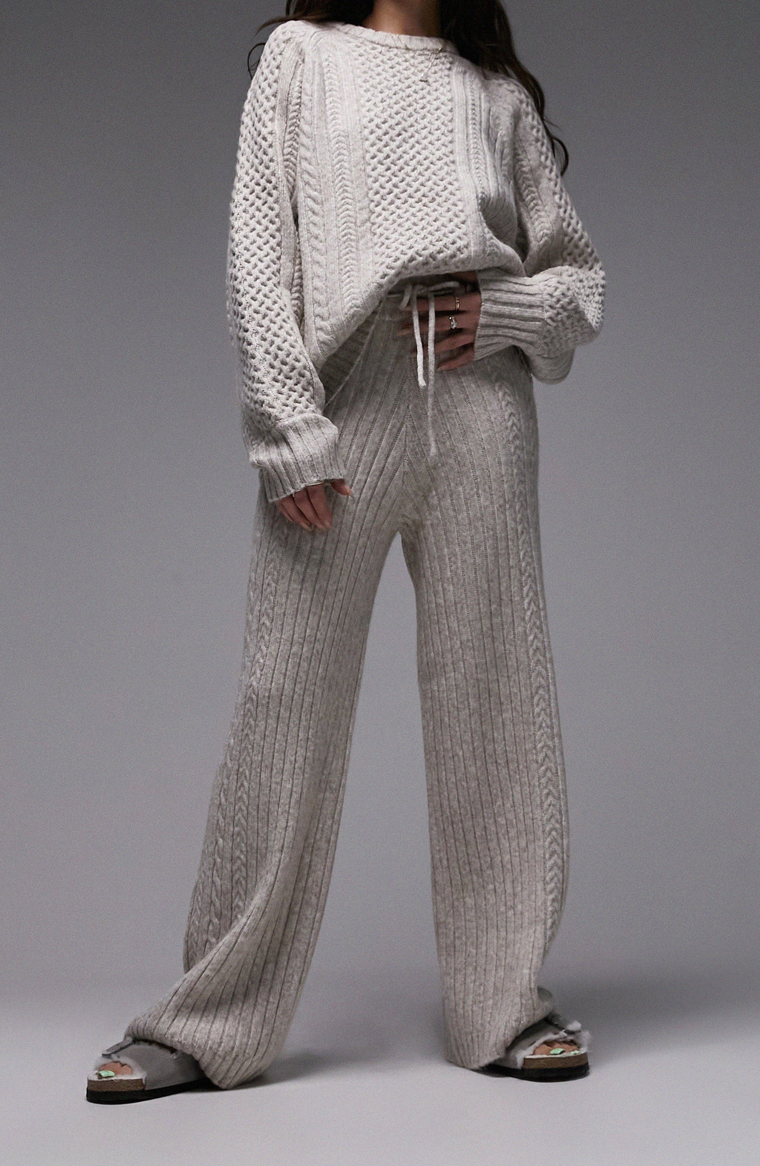 Loungewear Sweater & Wide Leg Pants Set - image 1