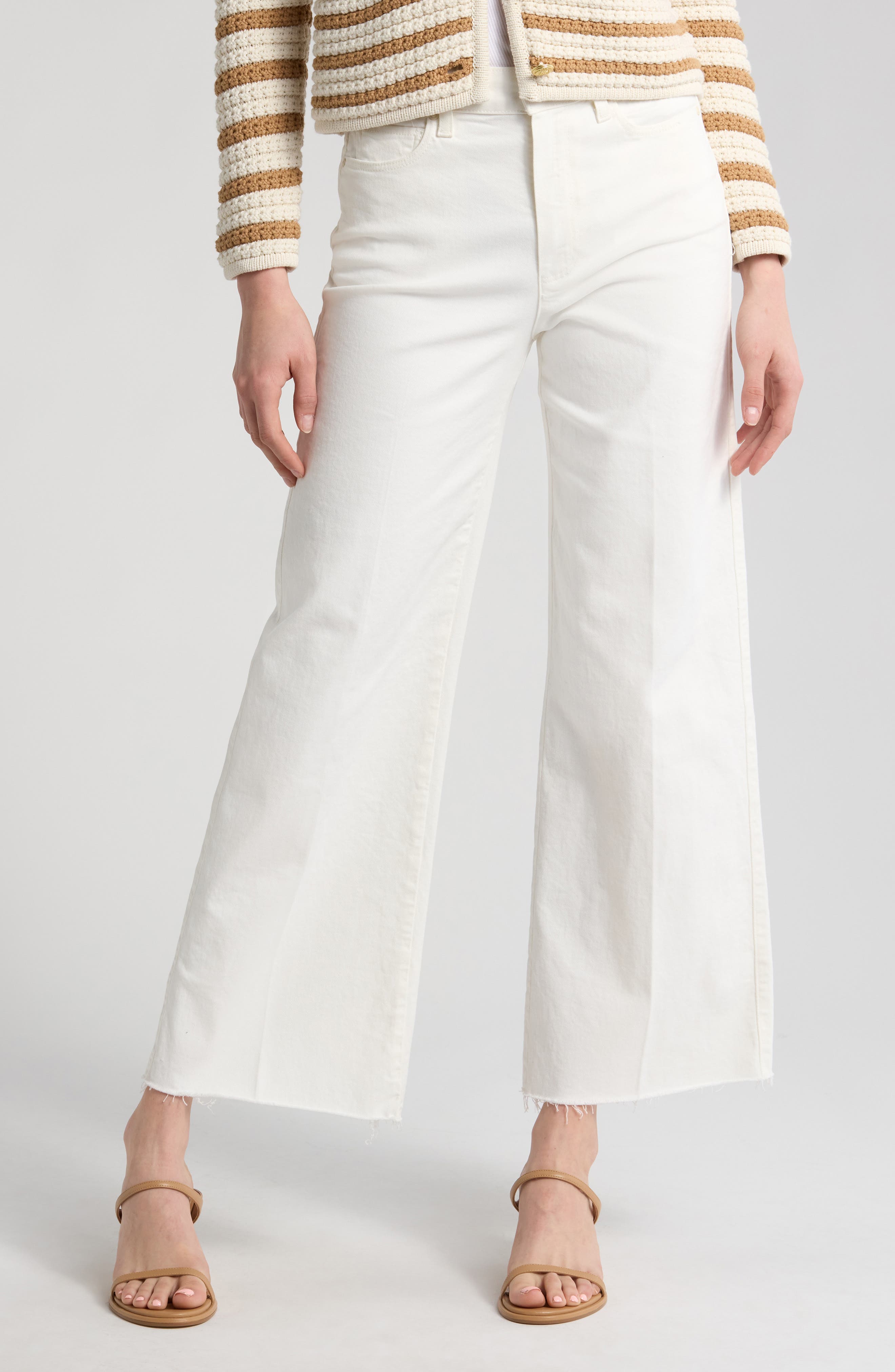 Anessa High Waist Raw Hem Wide Leg Jeans - image 1
