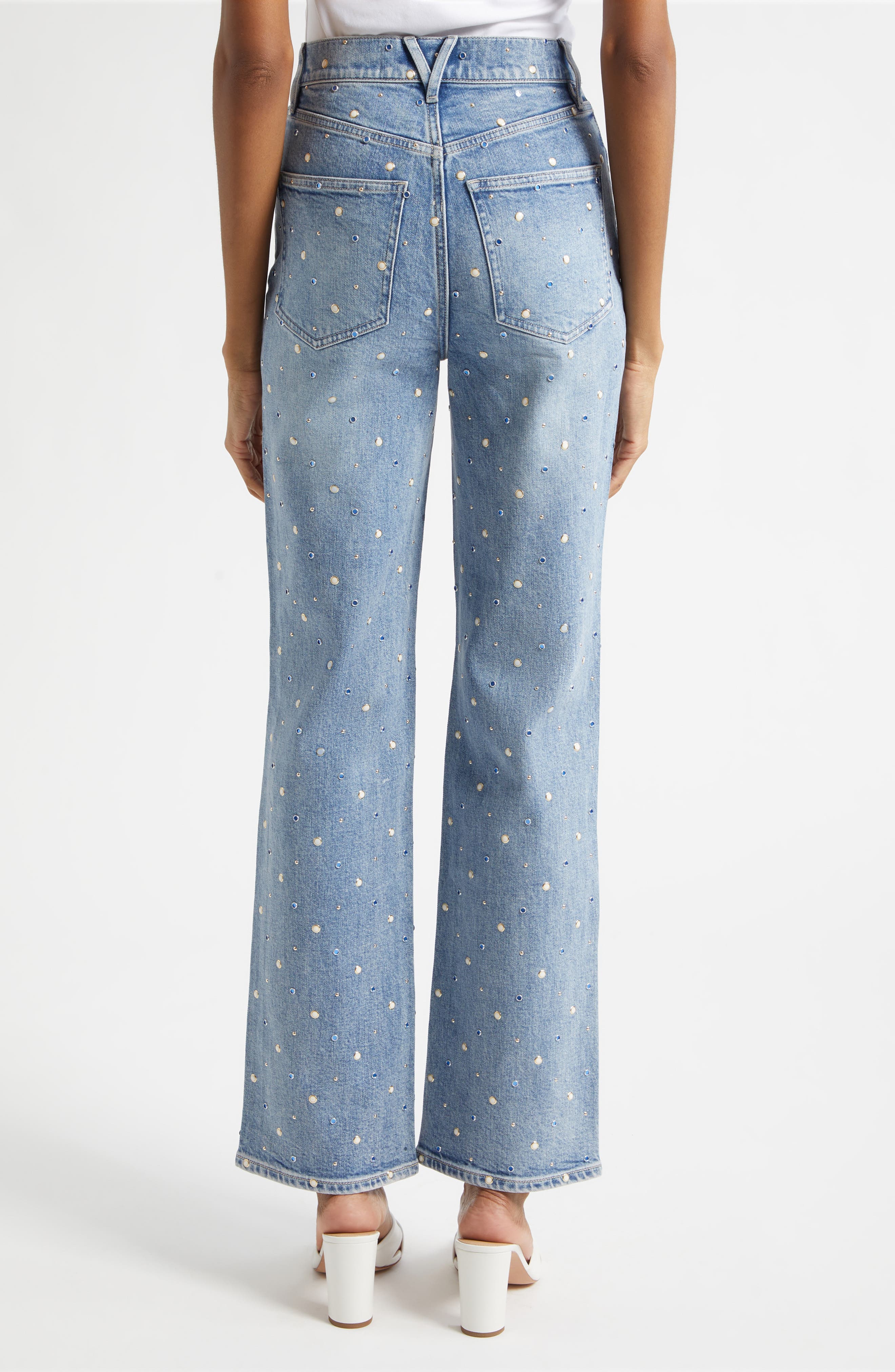 Dylan Embellished High Waist Ankle Straight Leg Jeans - image 2