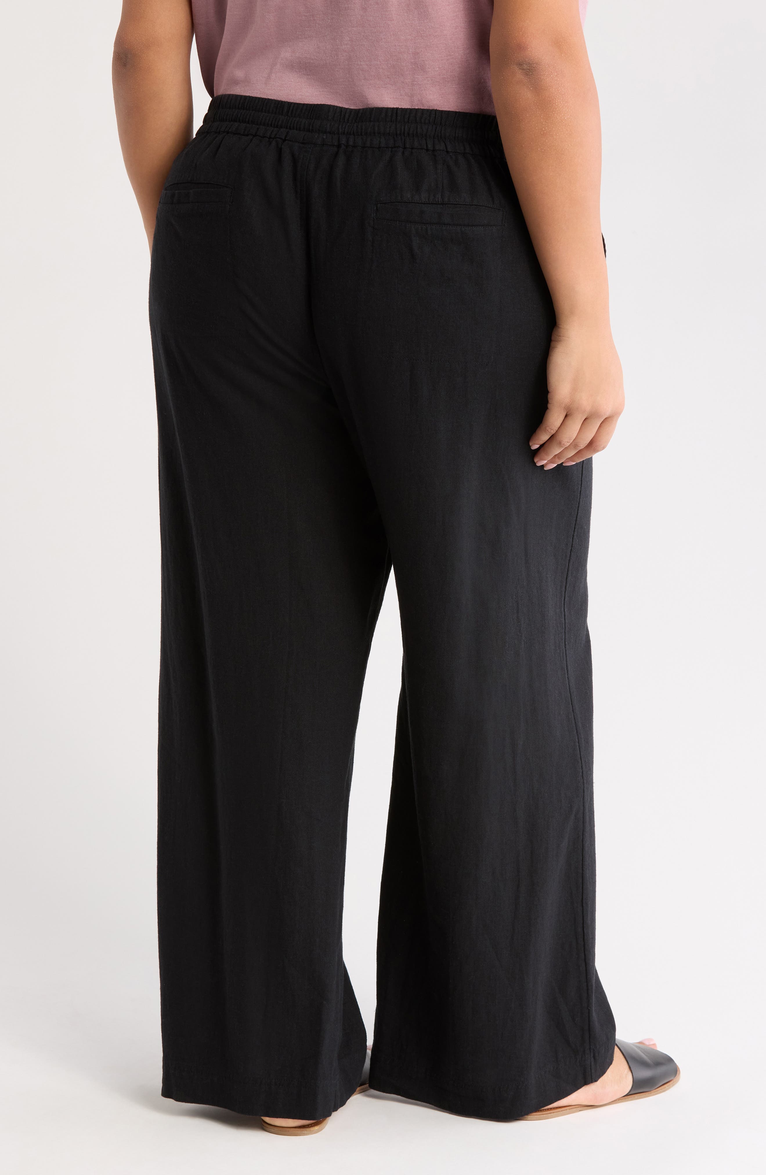Linen Blend Drawstring Pants - image 2