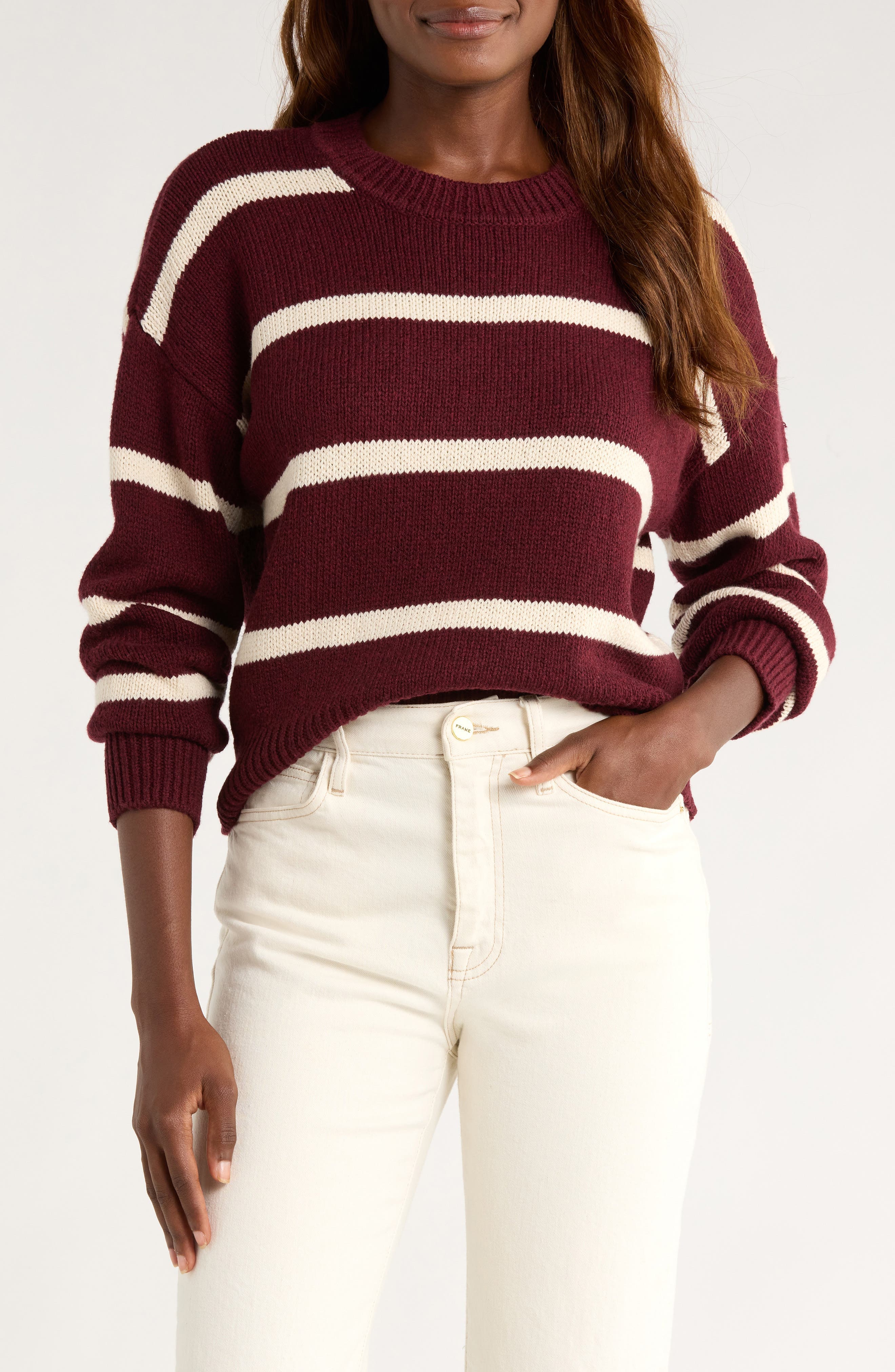 Berkeley Stripe Merino Wool Blend Sweater - image 1