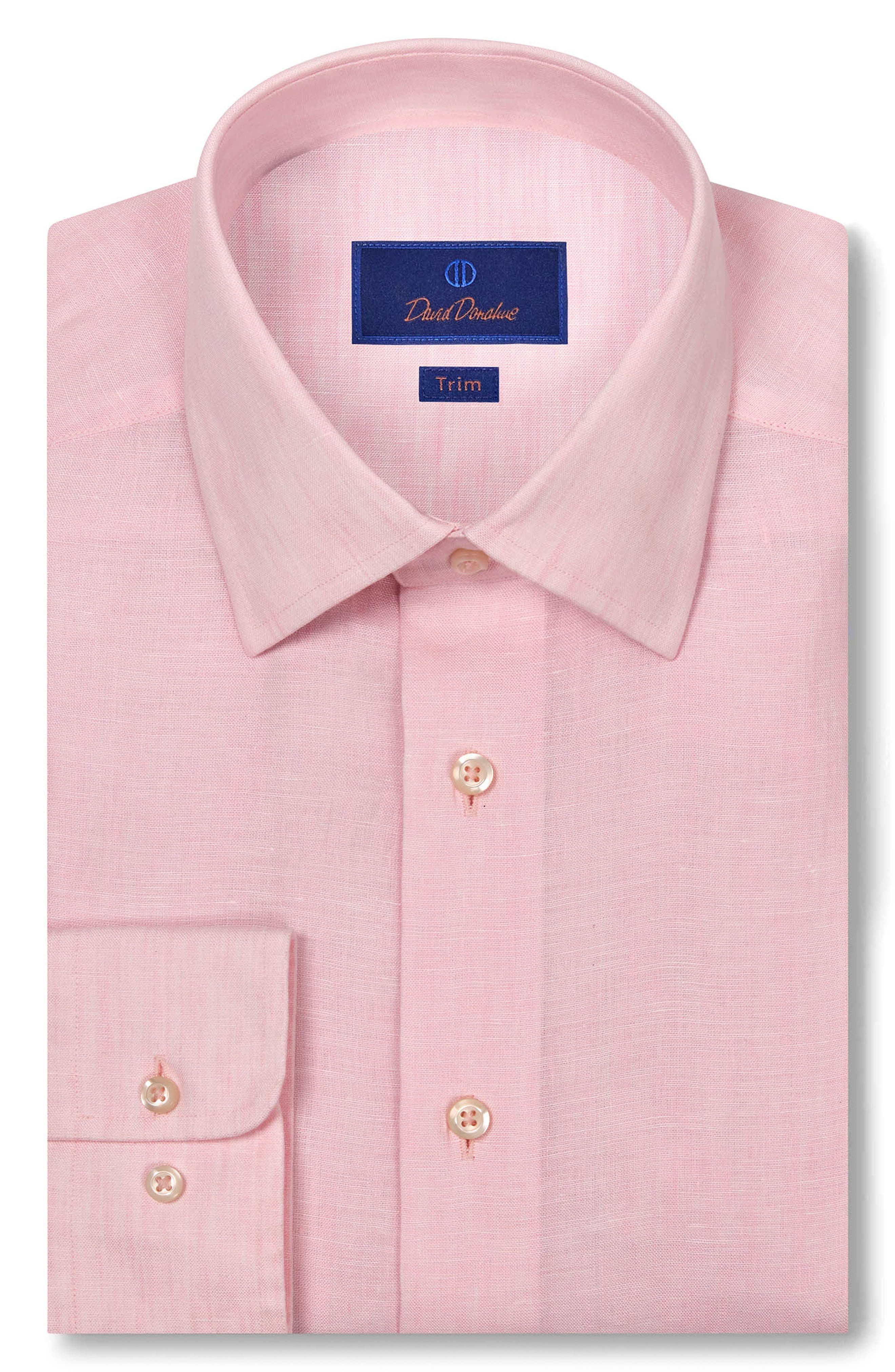 Trim Fit Linen Dress Shirt - image 1