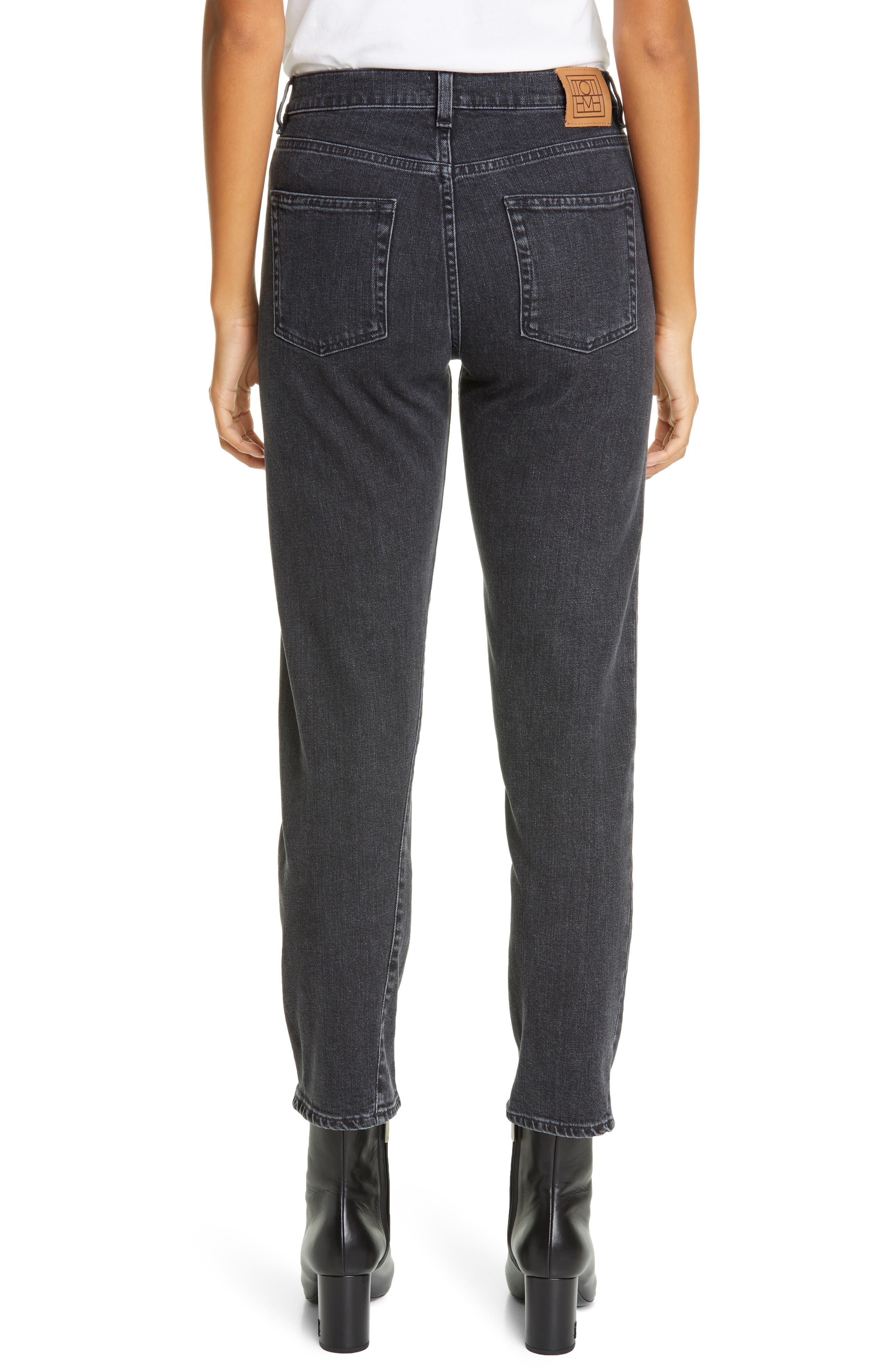Twisted Seam High Waist Straight Leg Crop Jeans - image 2