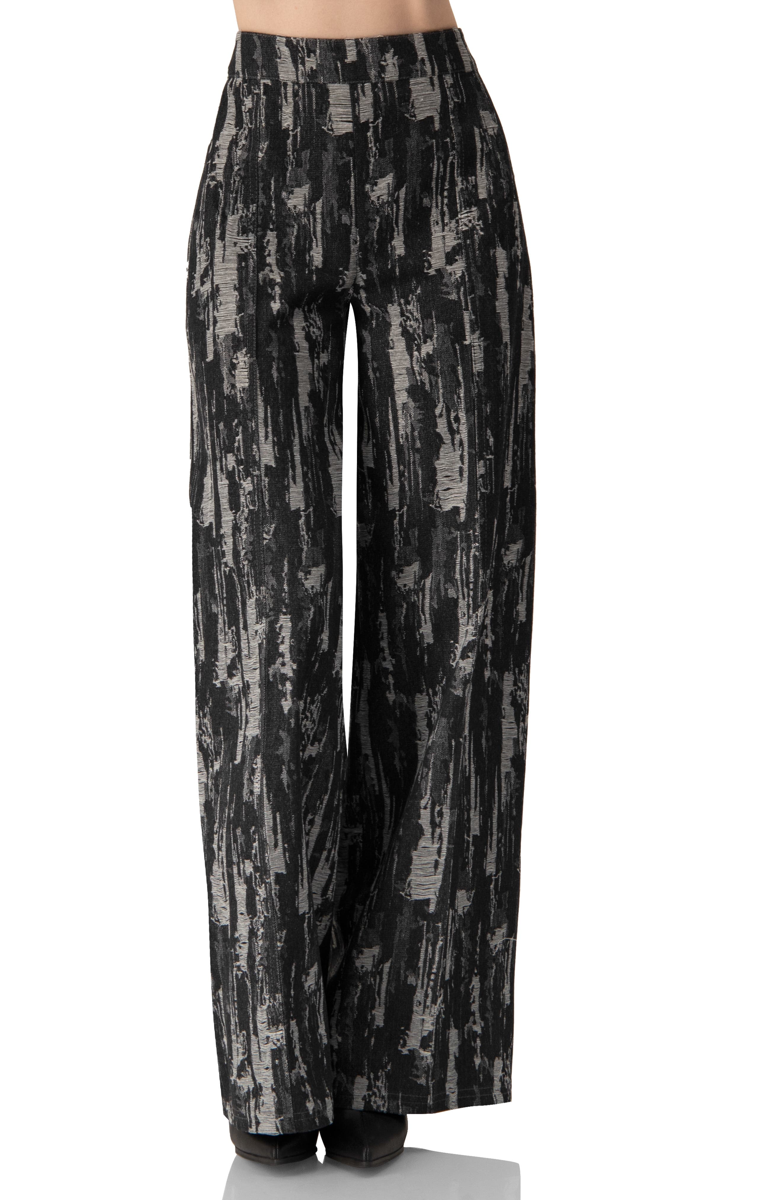 Abstract Print Wide-Leg Jeans - image 1