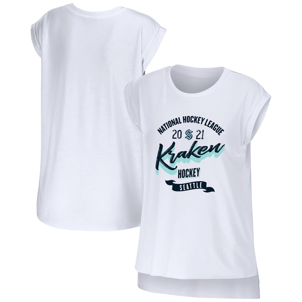 Women's WEAR by Erin Andrews White Seattle Kraken Domestic Tank Top - image 1