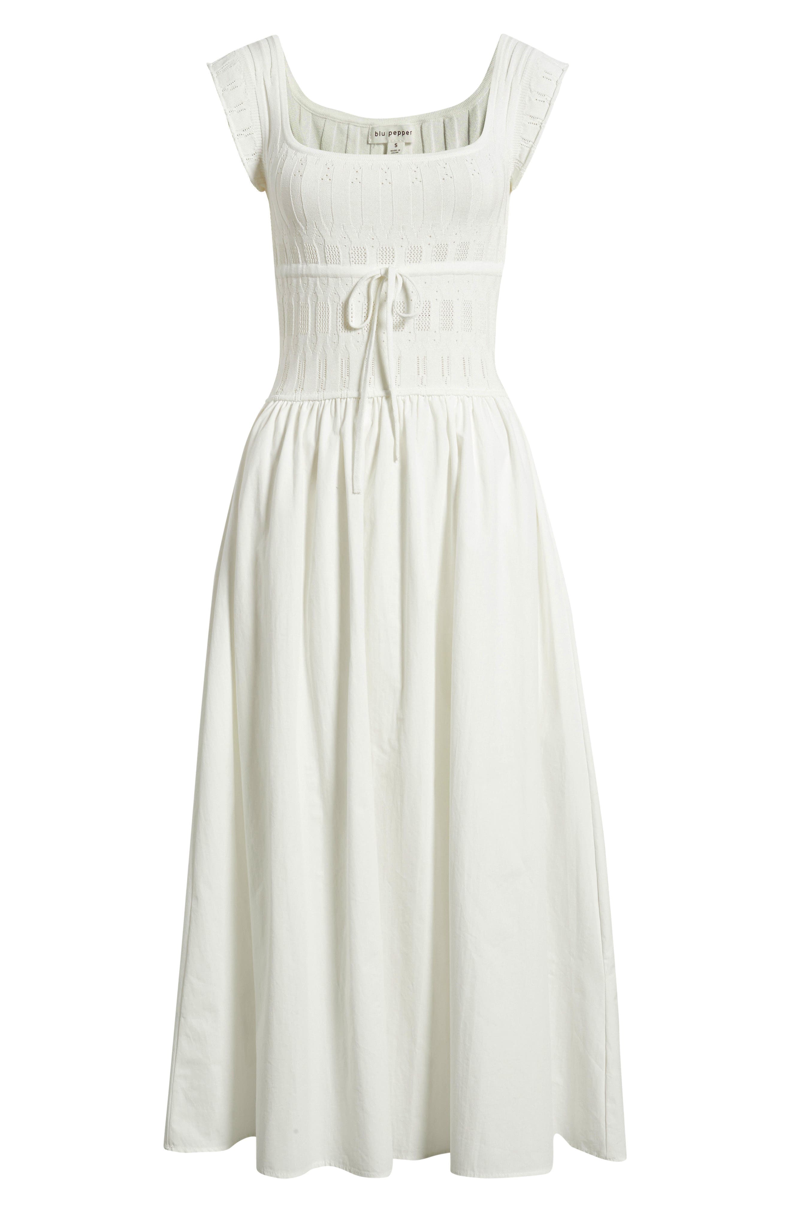 Cap Sleeve Midi Dress - image 1