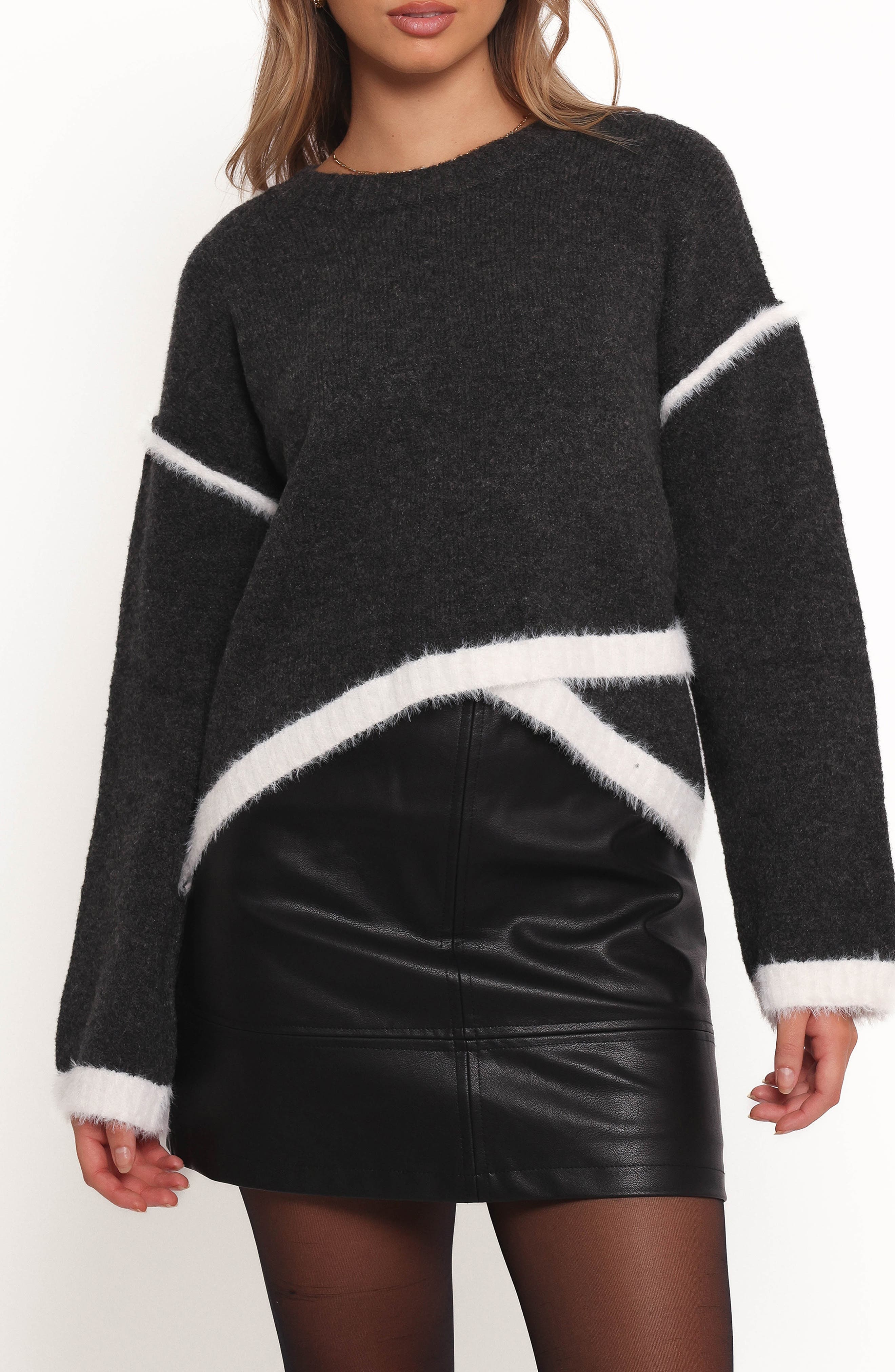 Ares Crossover Hem Sweater - image 1