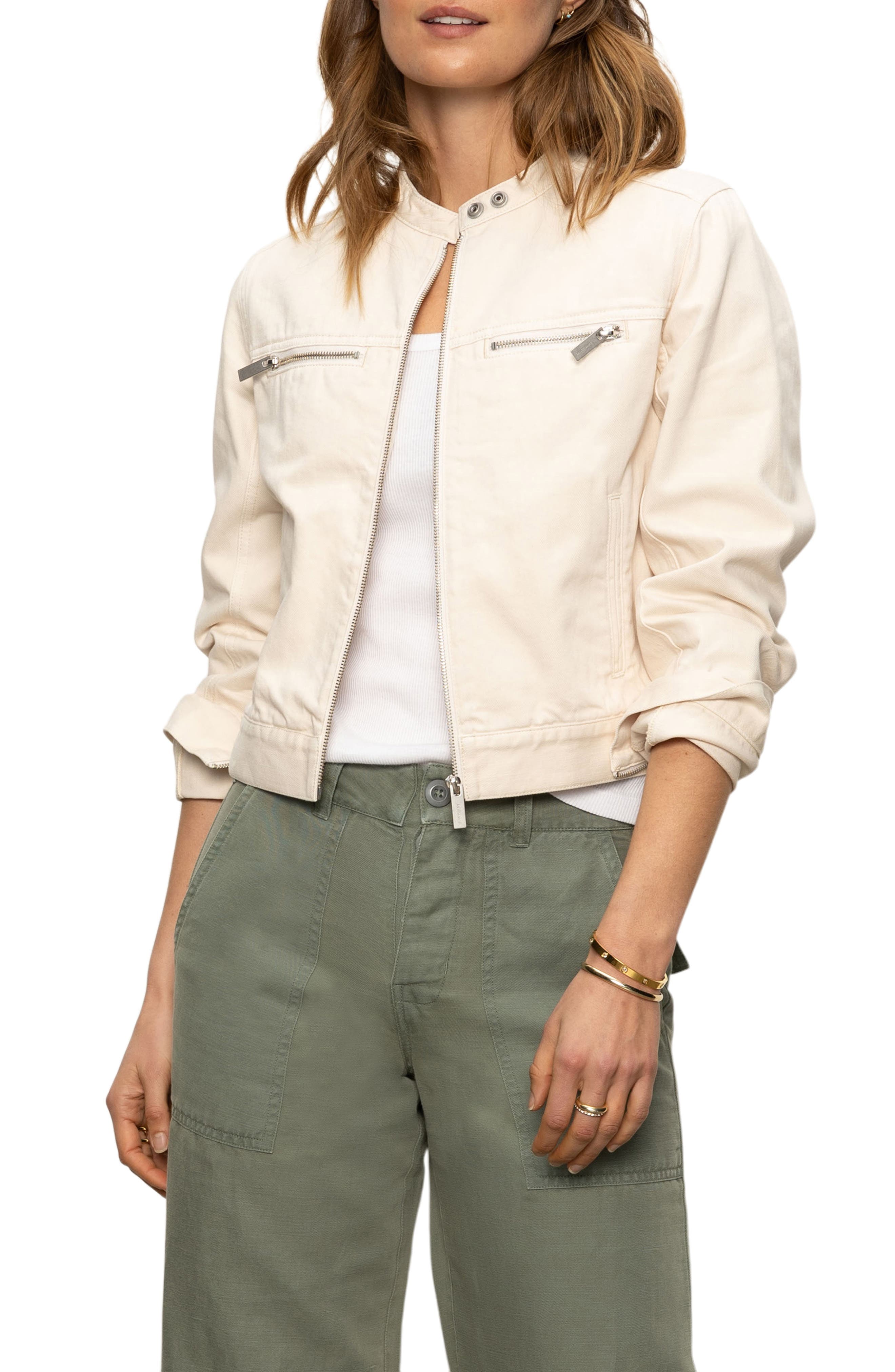 Soft Cotton Moto Jacket - image 1