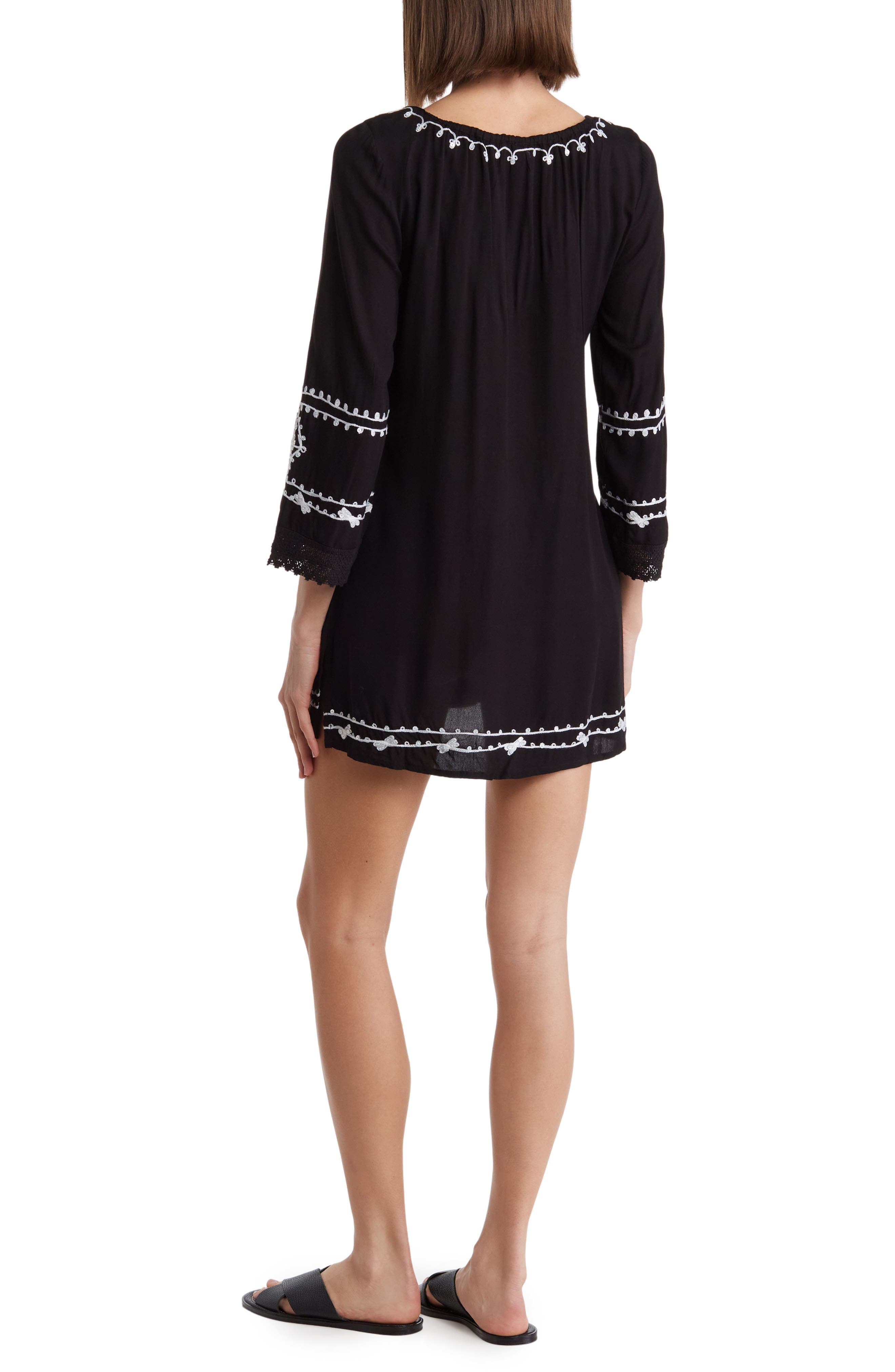 Embroidered Sequin Cover-Up Tunic - image 2