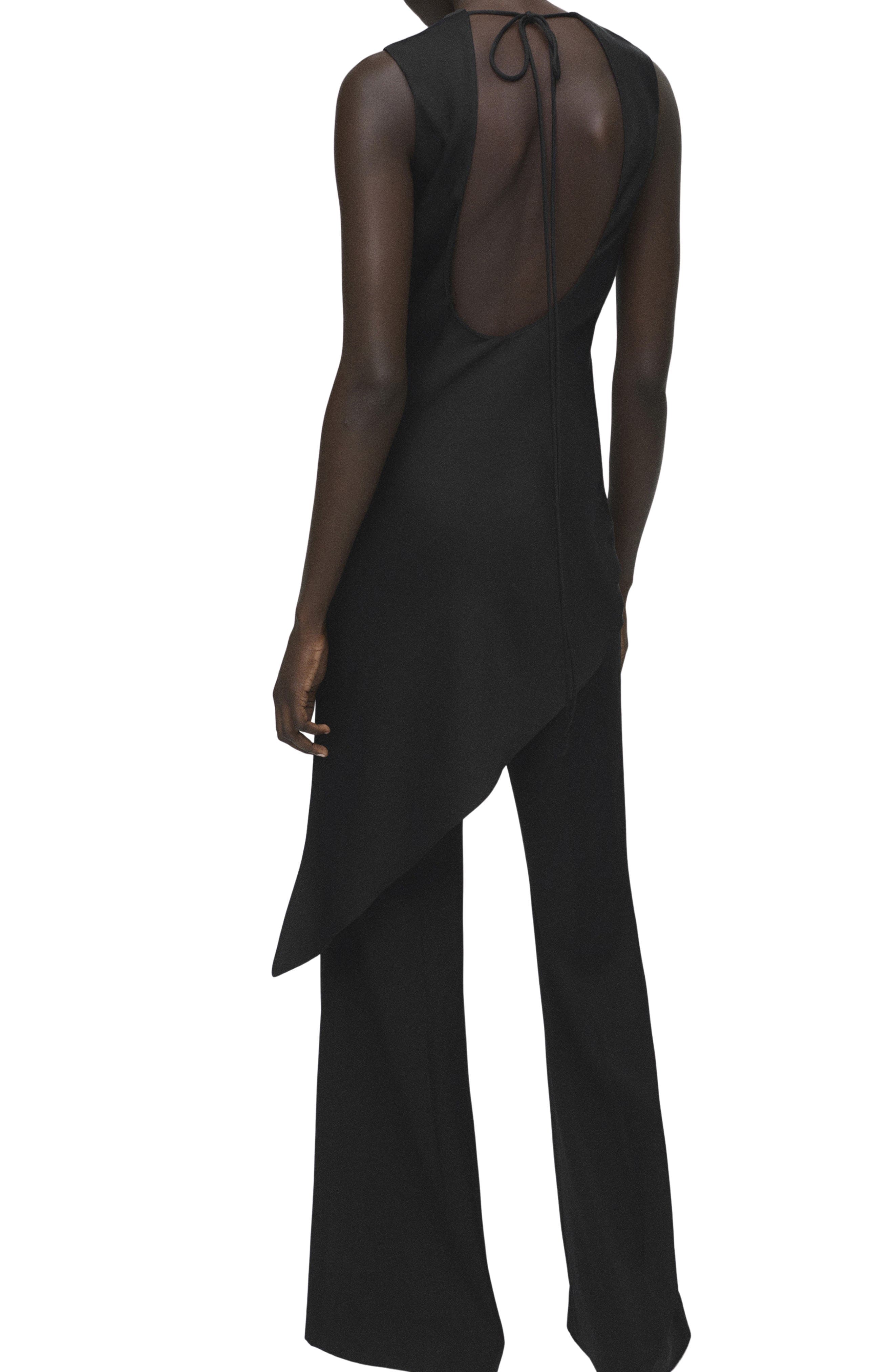 Tie Back Asymmetric Satin Top - image 2
