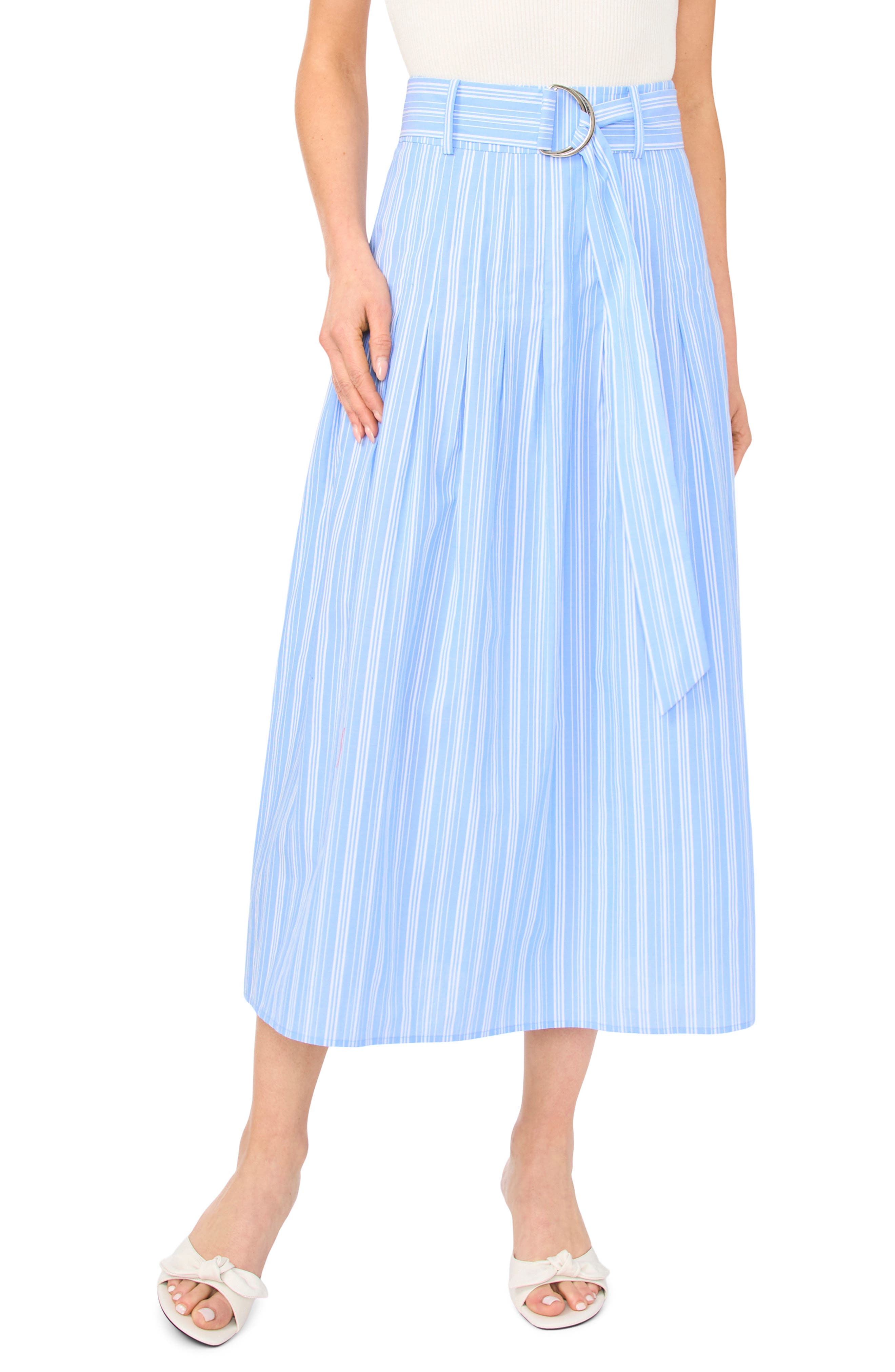 Carrie Stripe Midi Skirt - image 1