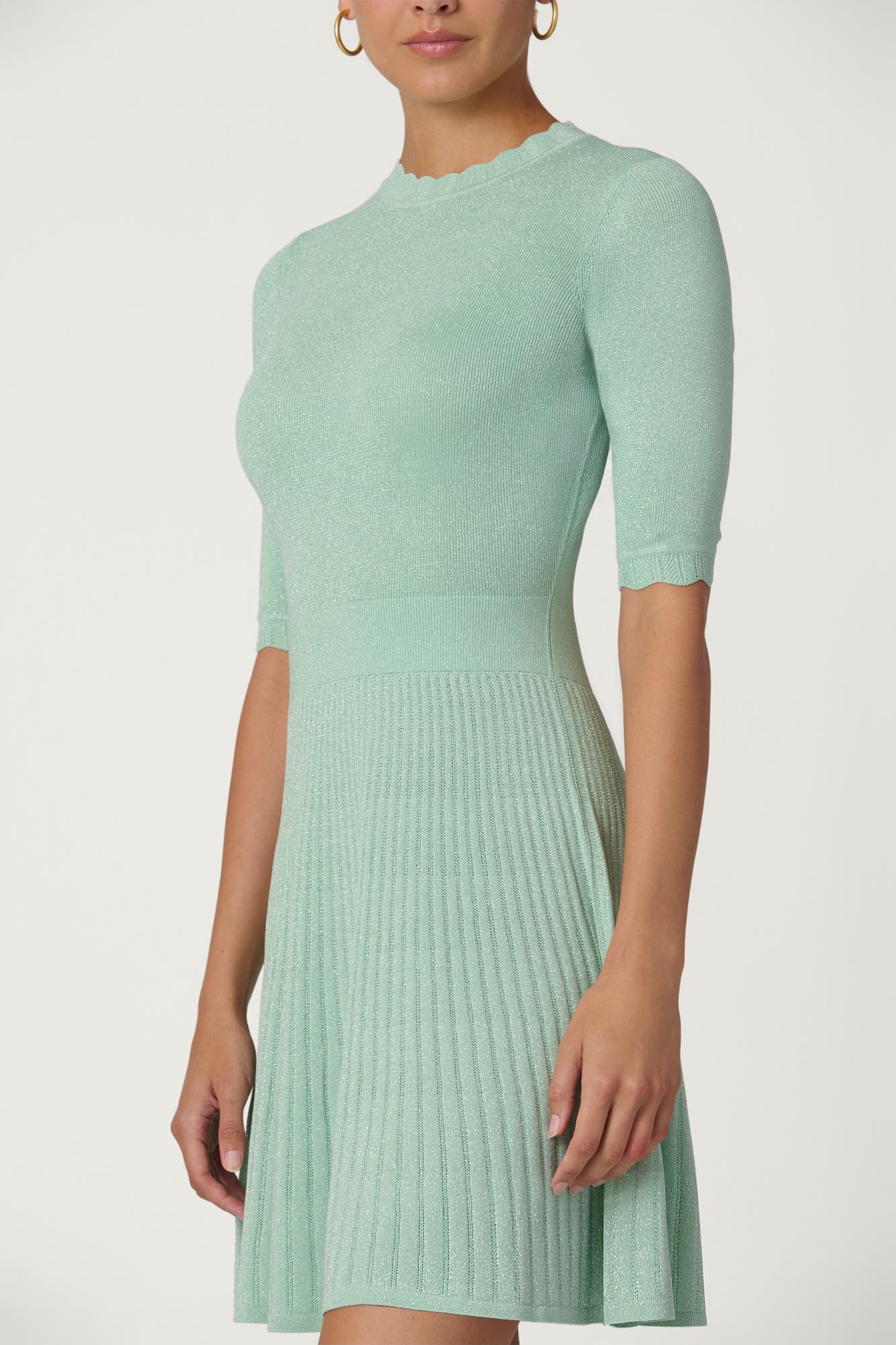 Fine Gauge Shimmer Knit Warren Dress - image 2