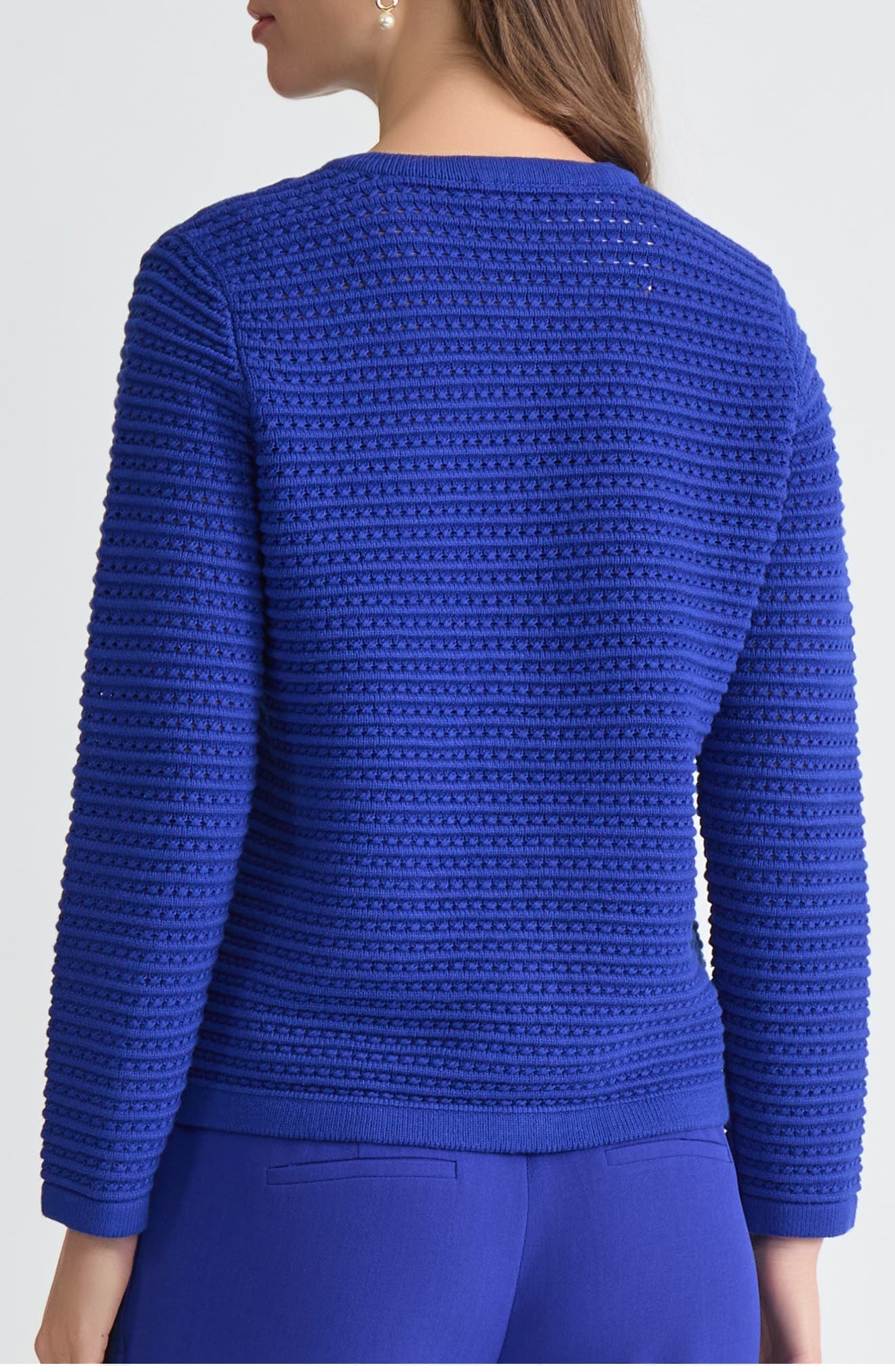 Pointelle Stitch Button-Up Cardigan - image 4