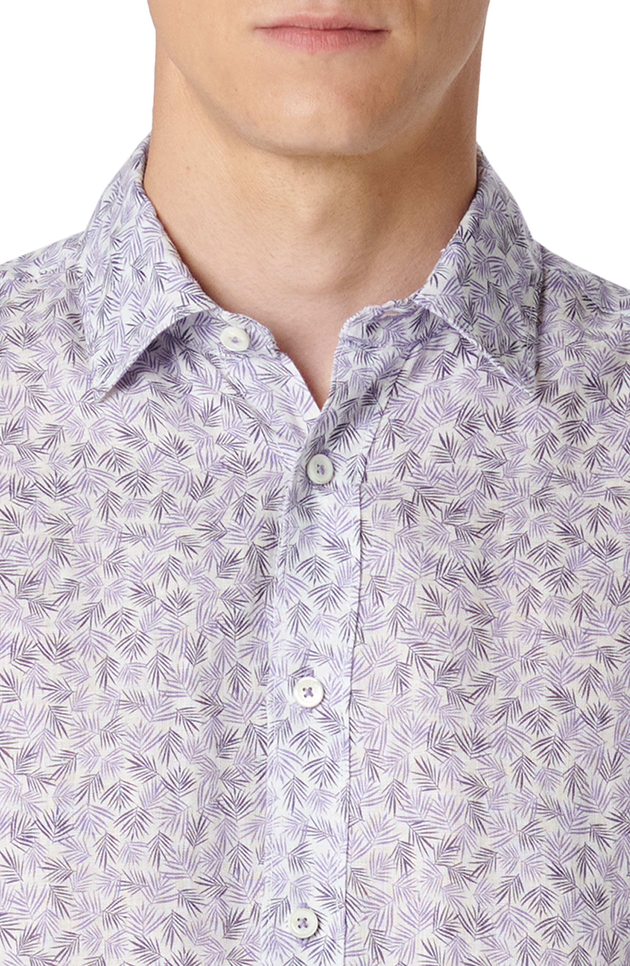 Julian Linen Shaped Fit Button-Up Shirt - image 2