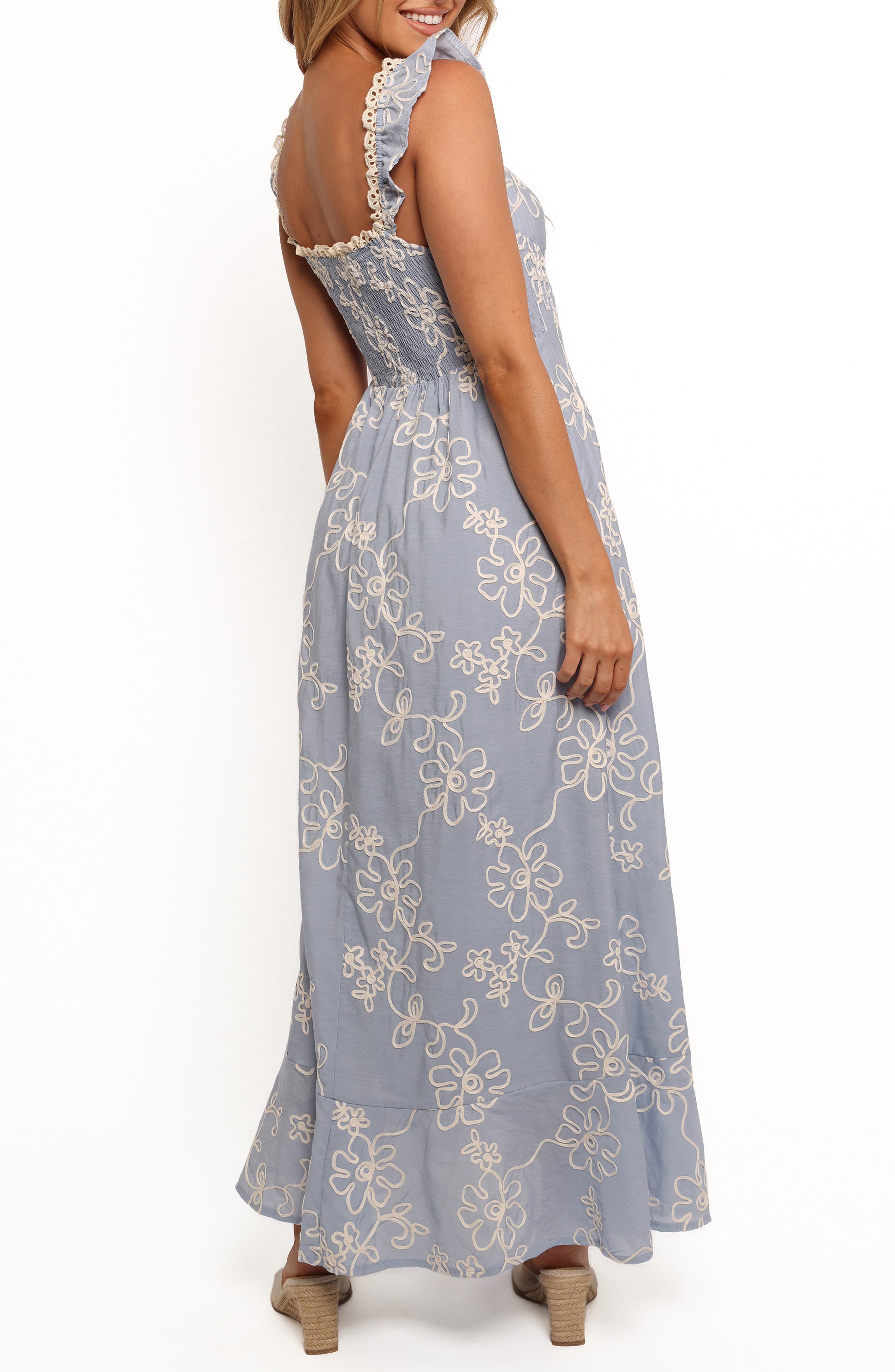 Ellise Lace Trim Soutache Midi Sundress - image 2