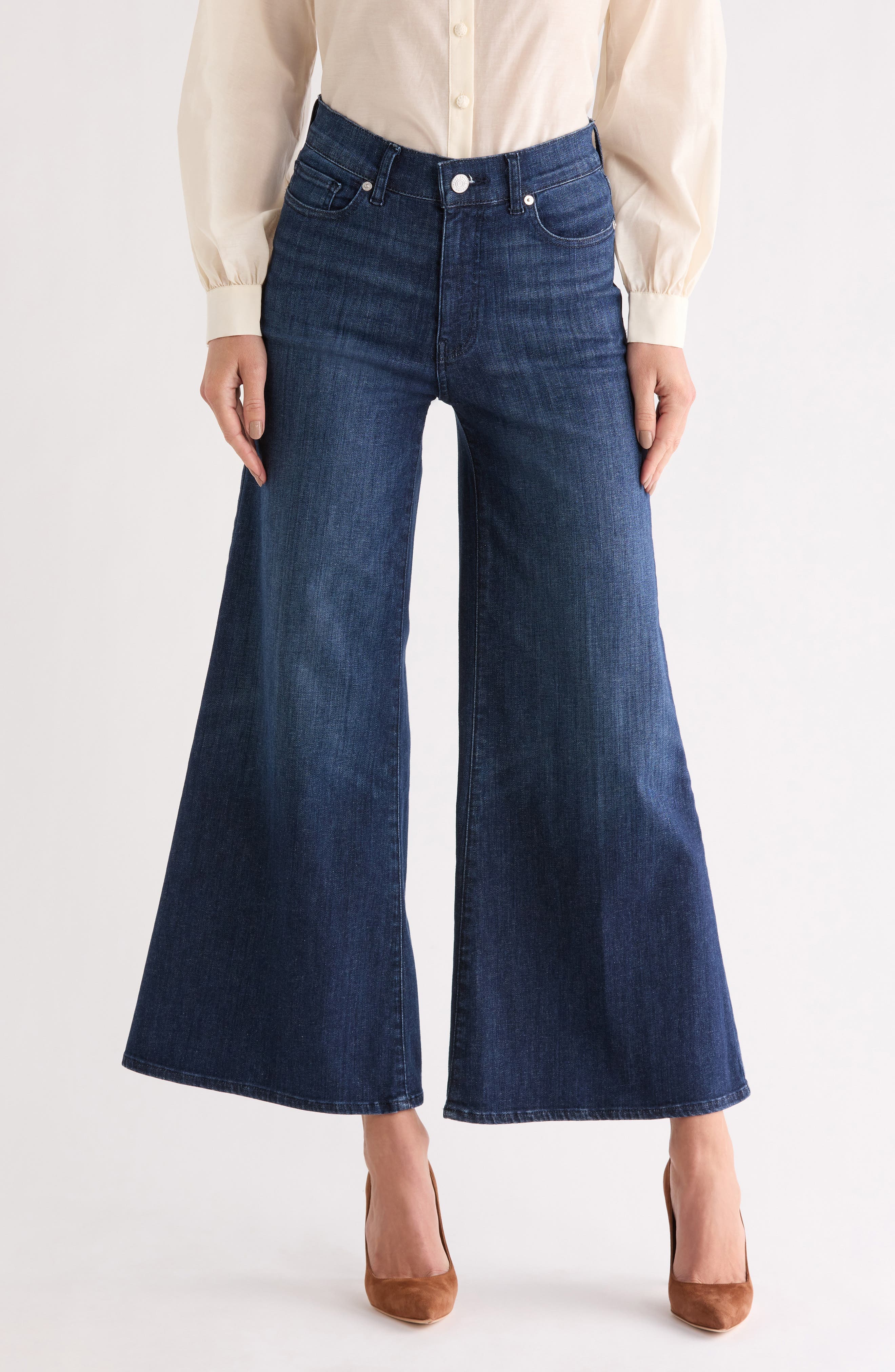 Le Palazzo Crop Wide Leg Jeans - image 1