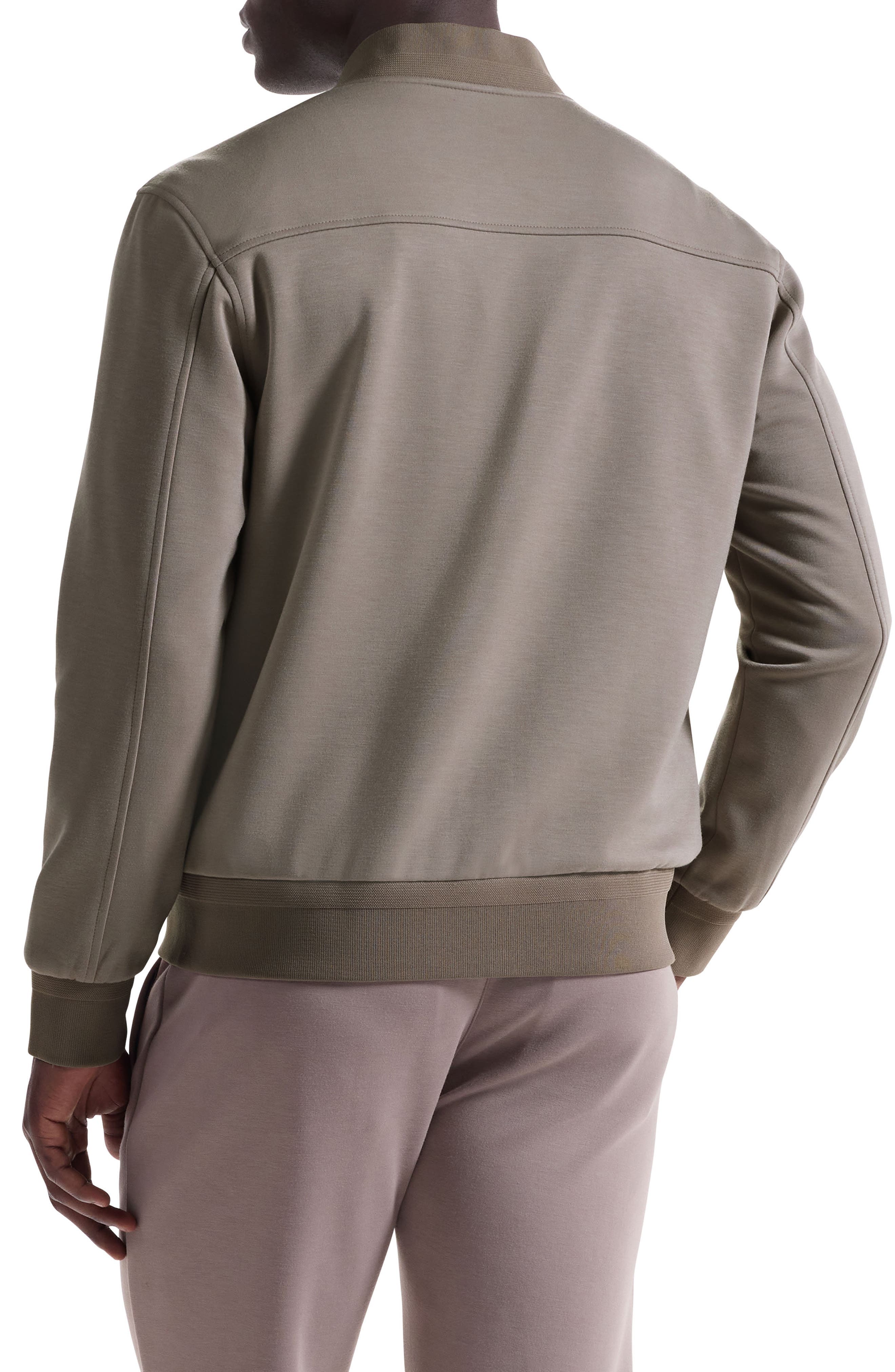 Soft Touch Knit Reversible Bomber Jacket - image 2
