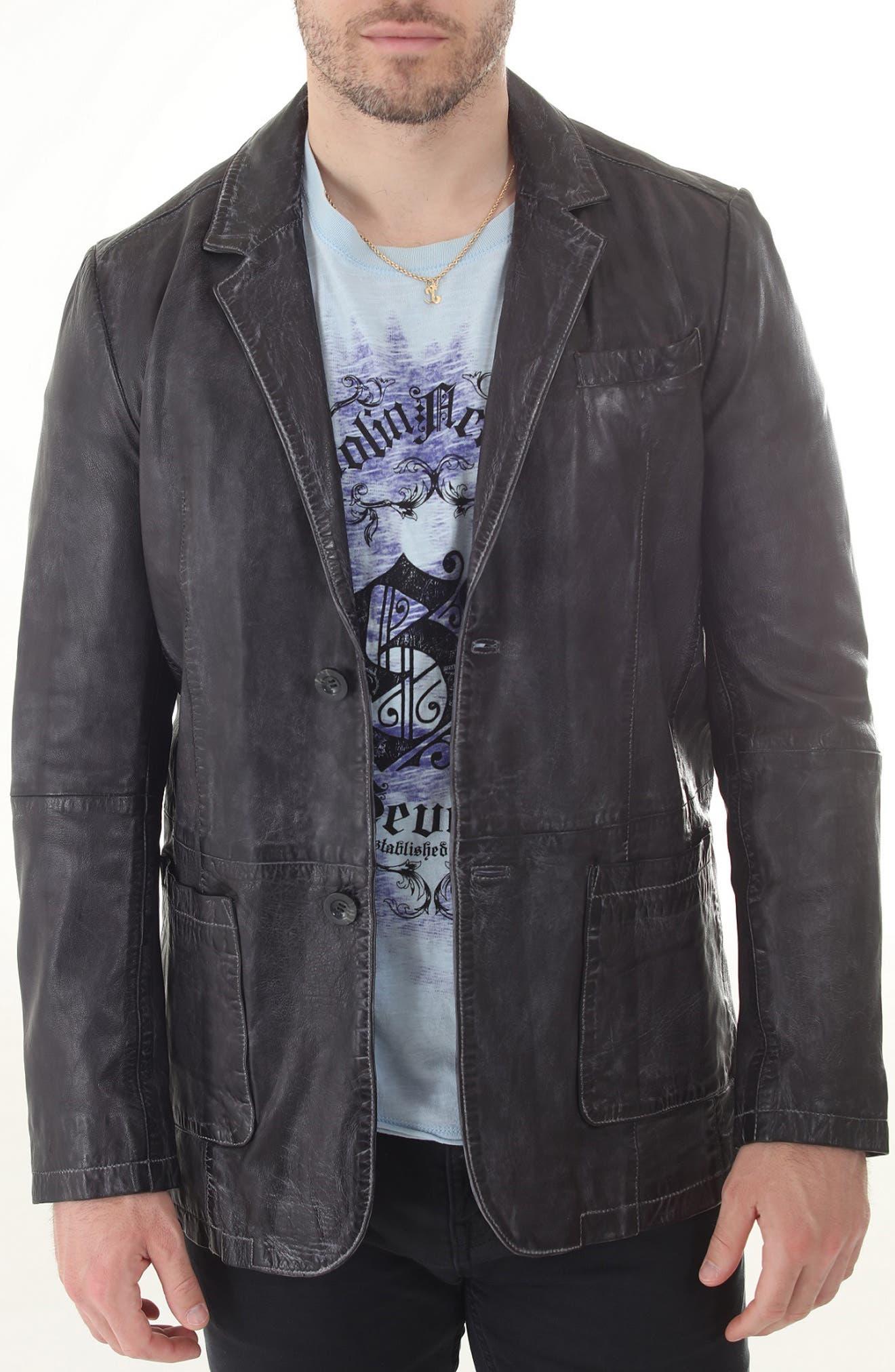 Lambskin Leather Blazer - image 1