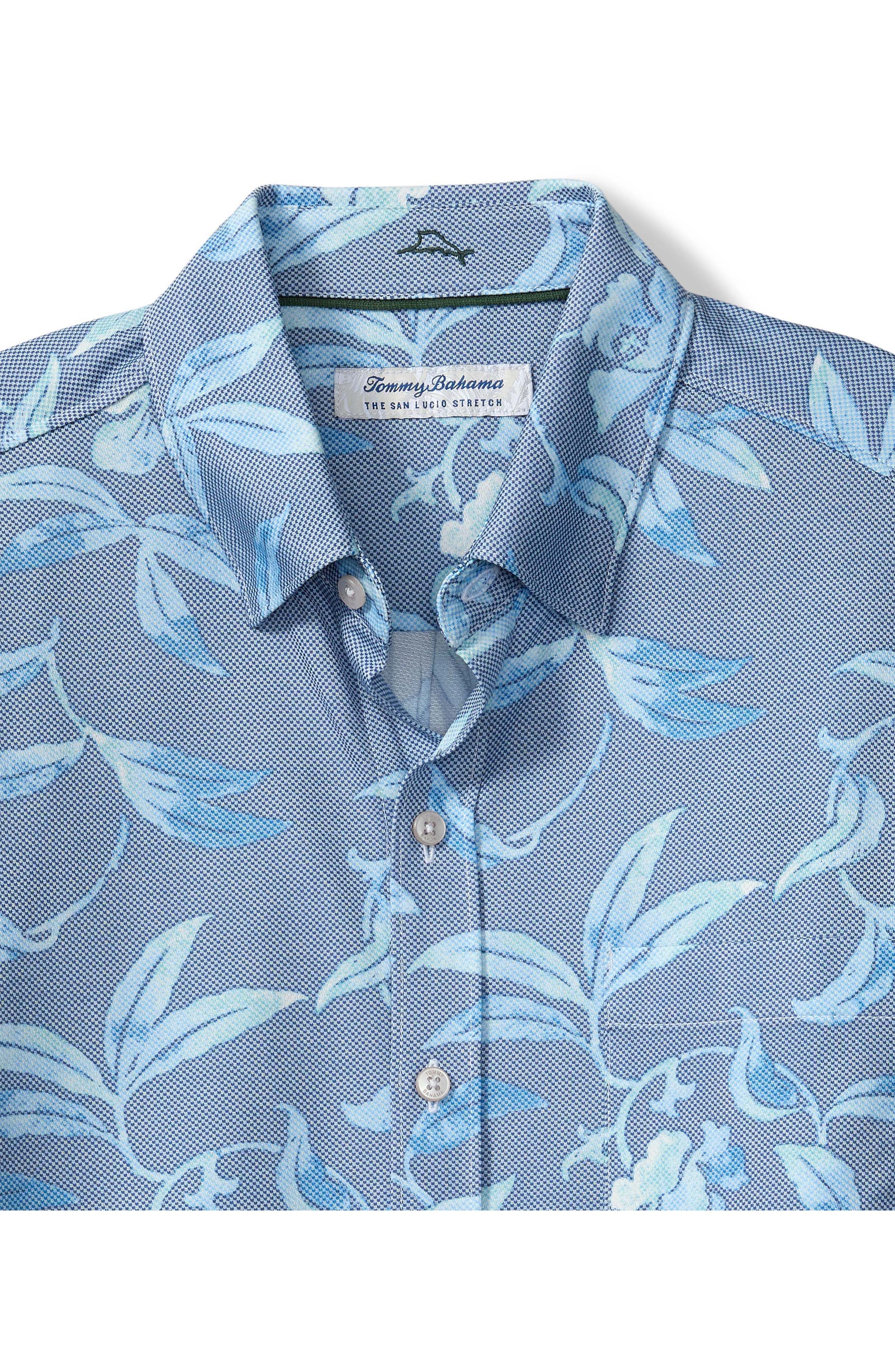 San Lucio Gardenia Floral IslandZone Cotton Blend Button-Up Shirt - image 2
