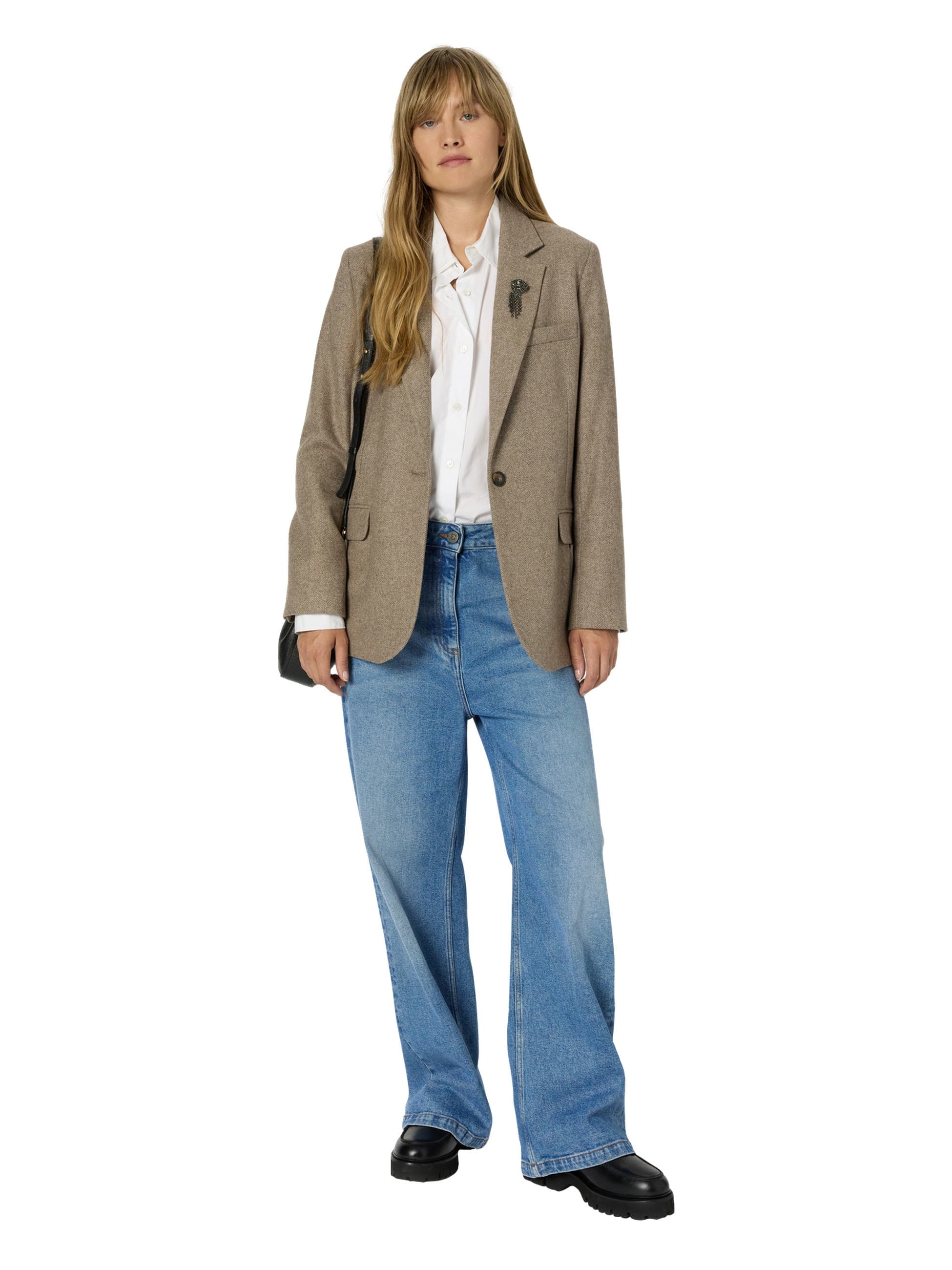 Nellys Herringbone Straight Jacket - image 2