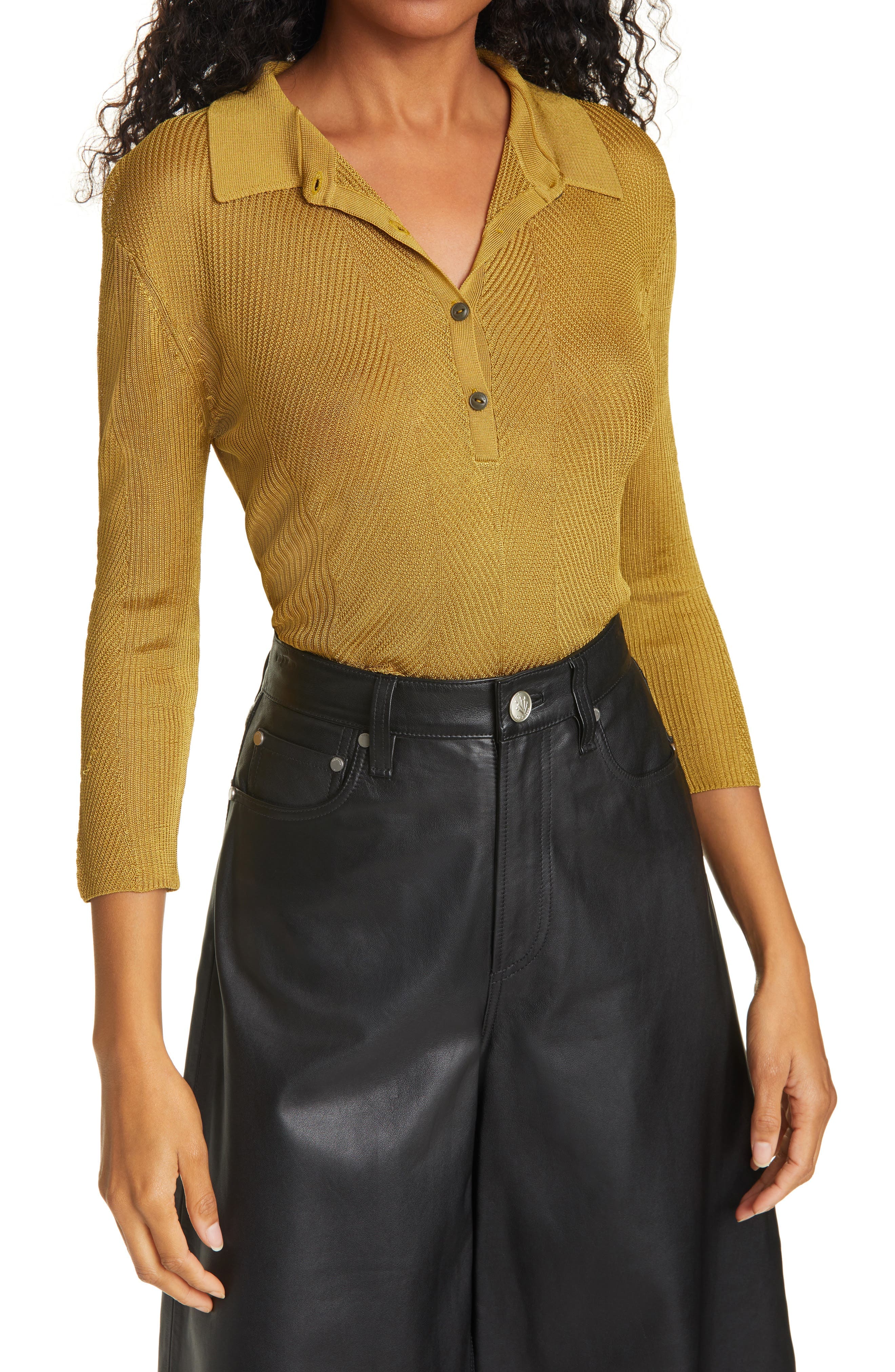 Three Quarter Sleeve Polo - image 1