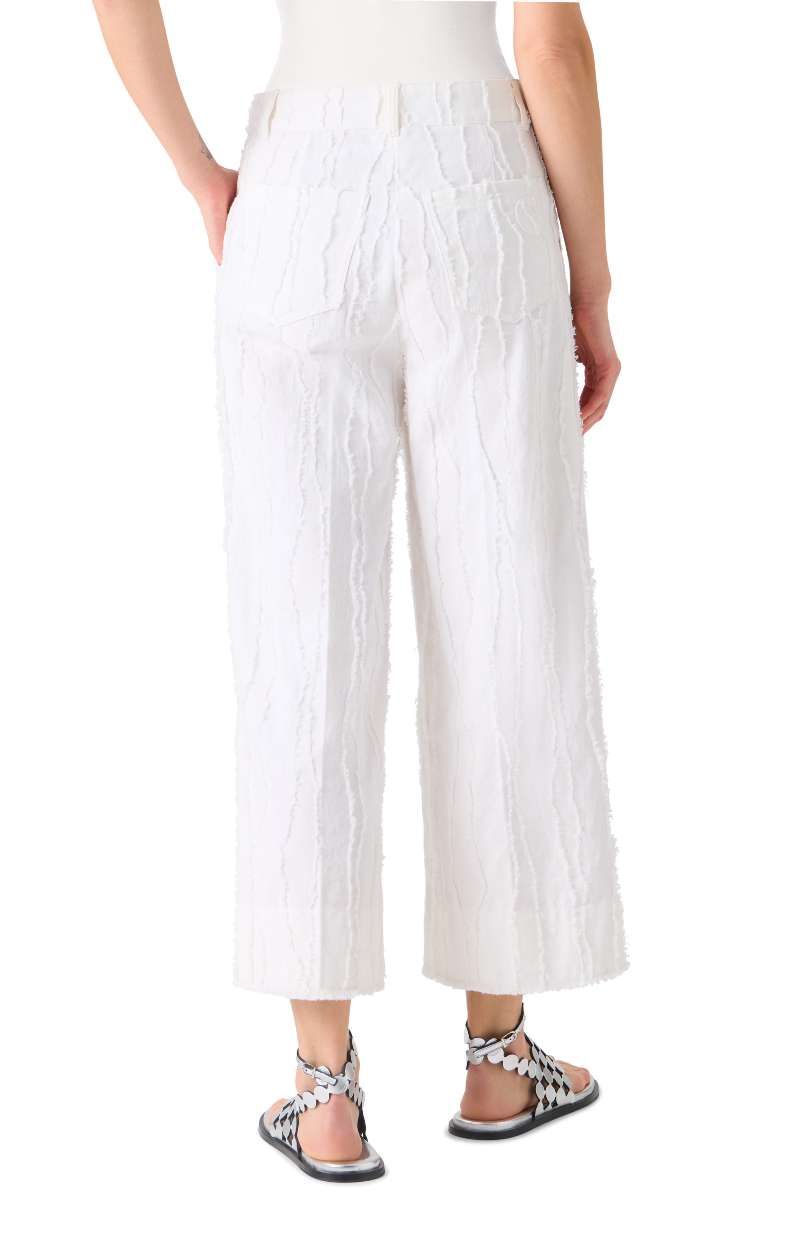 Chiara Cotton Fil Coupe Crop Wide Leg Jeans - image 2