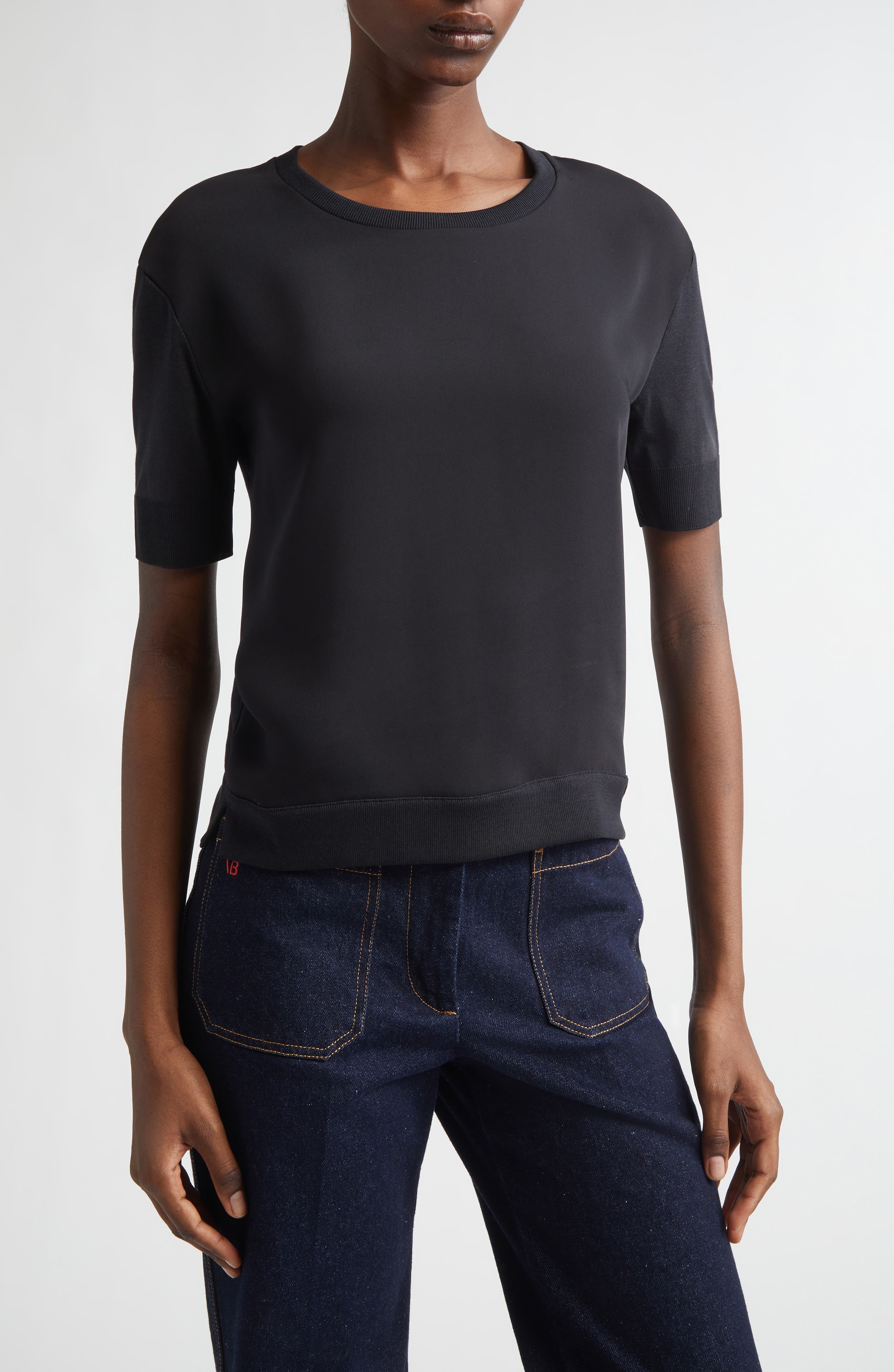 Glam Knit Crewneck T-Shirt - image 1