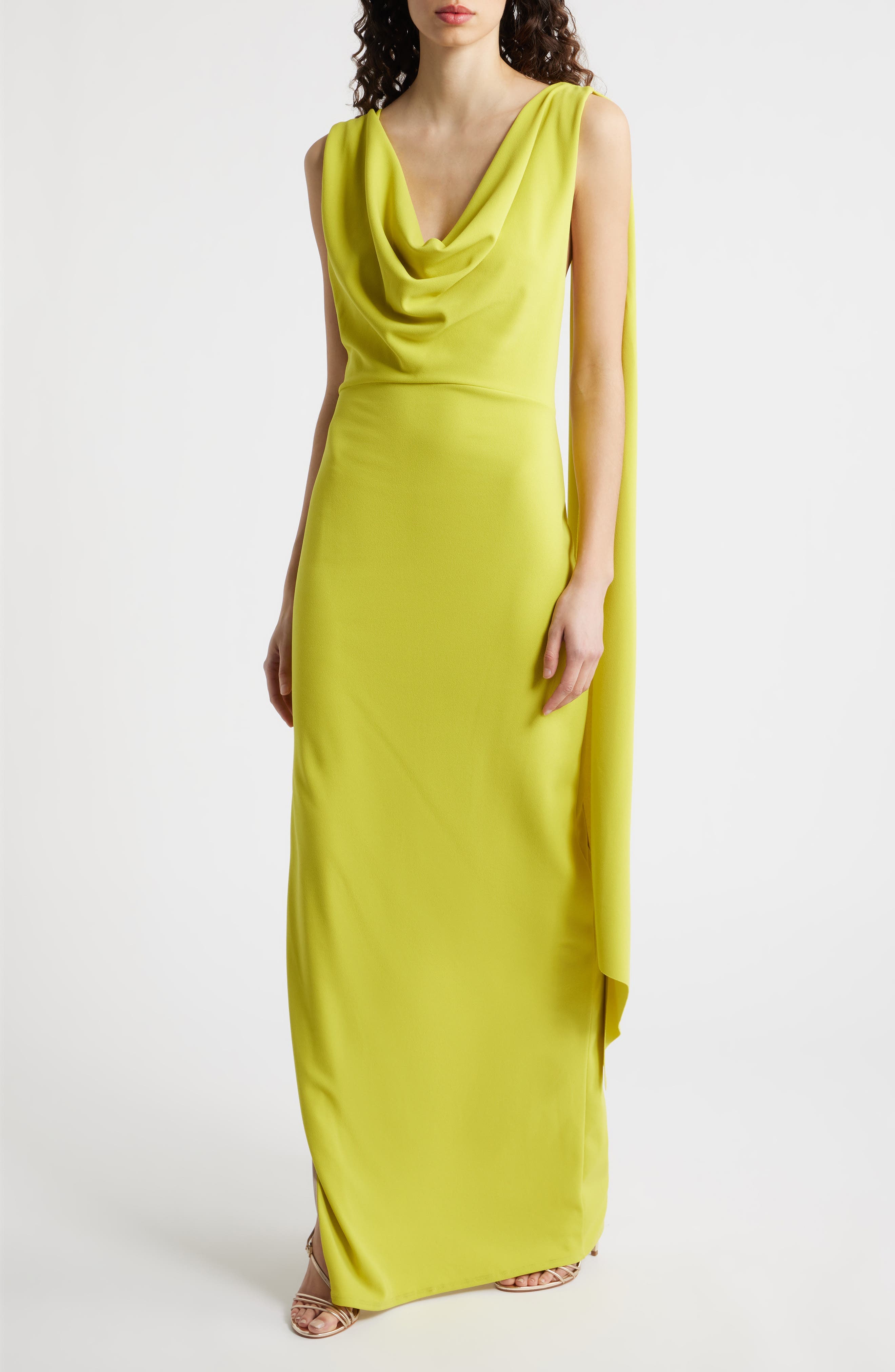 Brullo Draped Column Gown - image 1