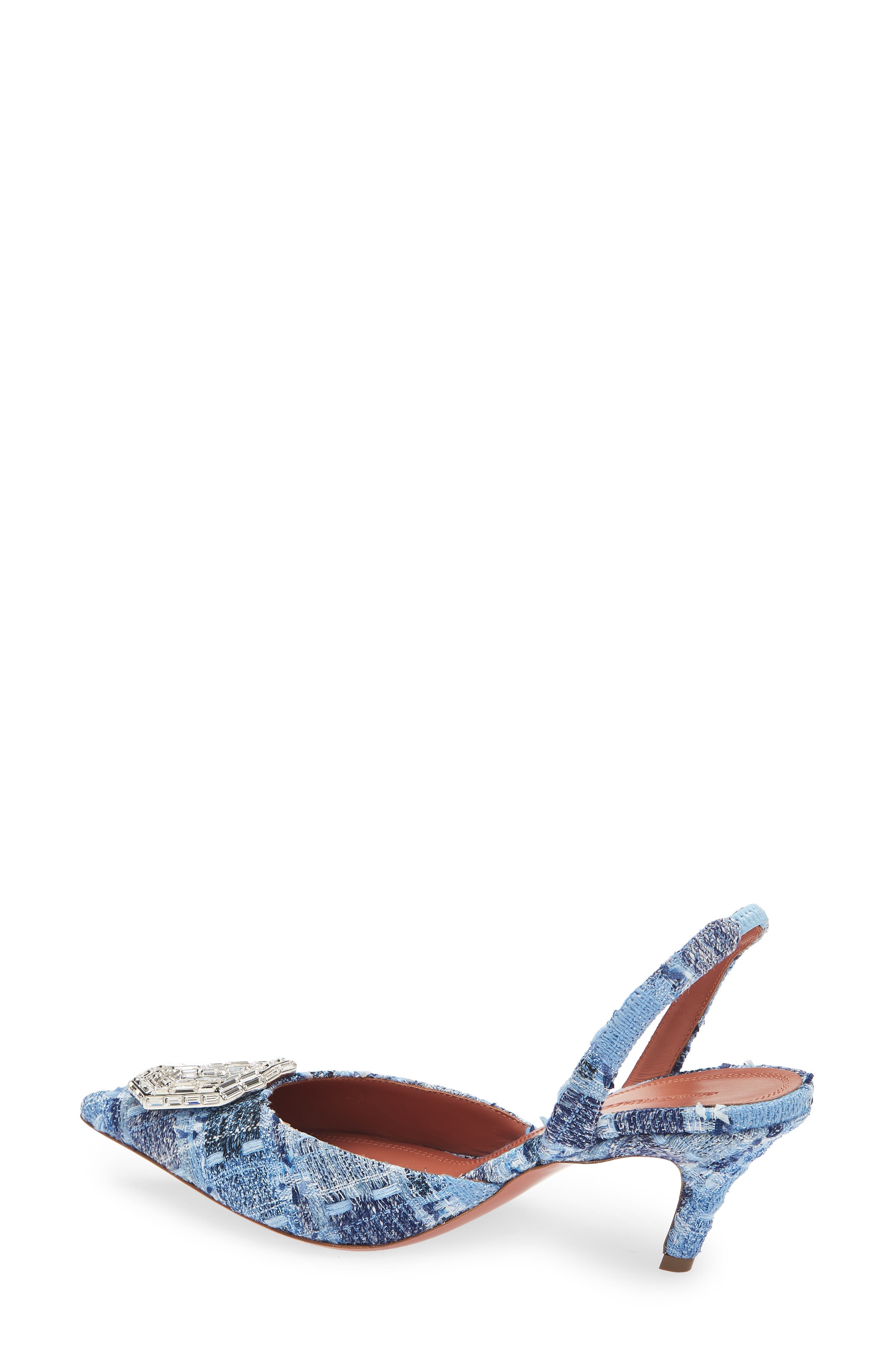 Camelia Crystal Buckle Pointed Toe Slingback Pump - image 2