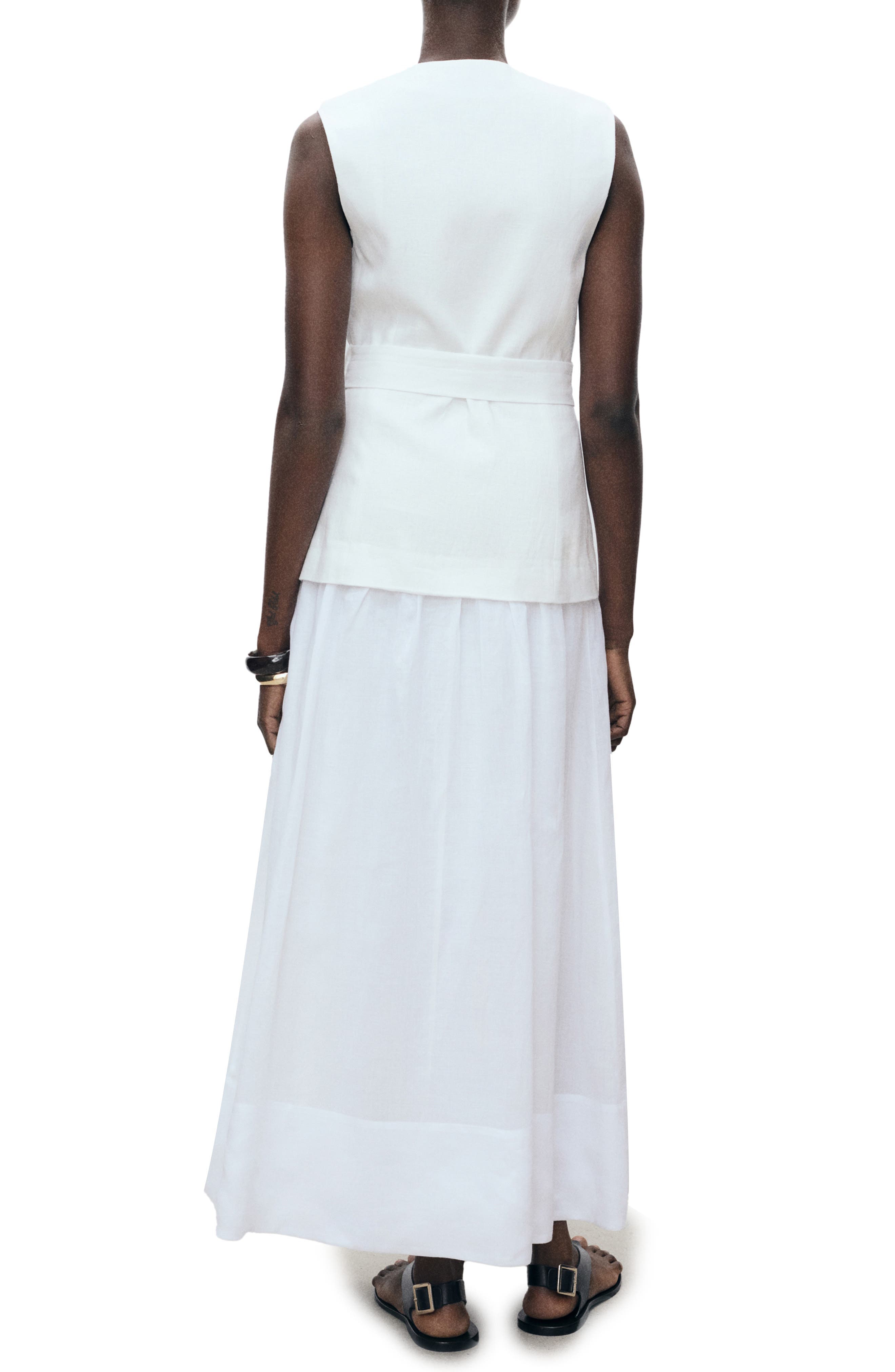 Mariona Sleeveless Belted Linen Maxi Dress - image 2