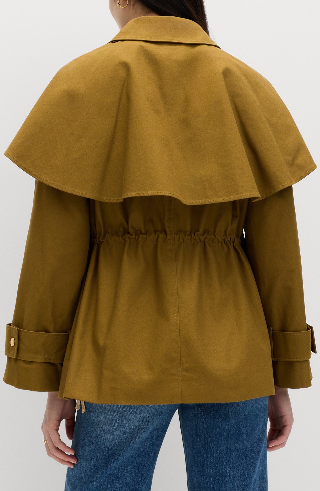 Waisted Collared Cape Coat - image 2