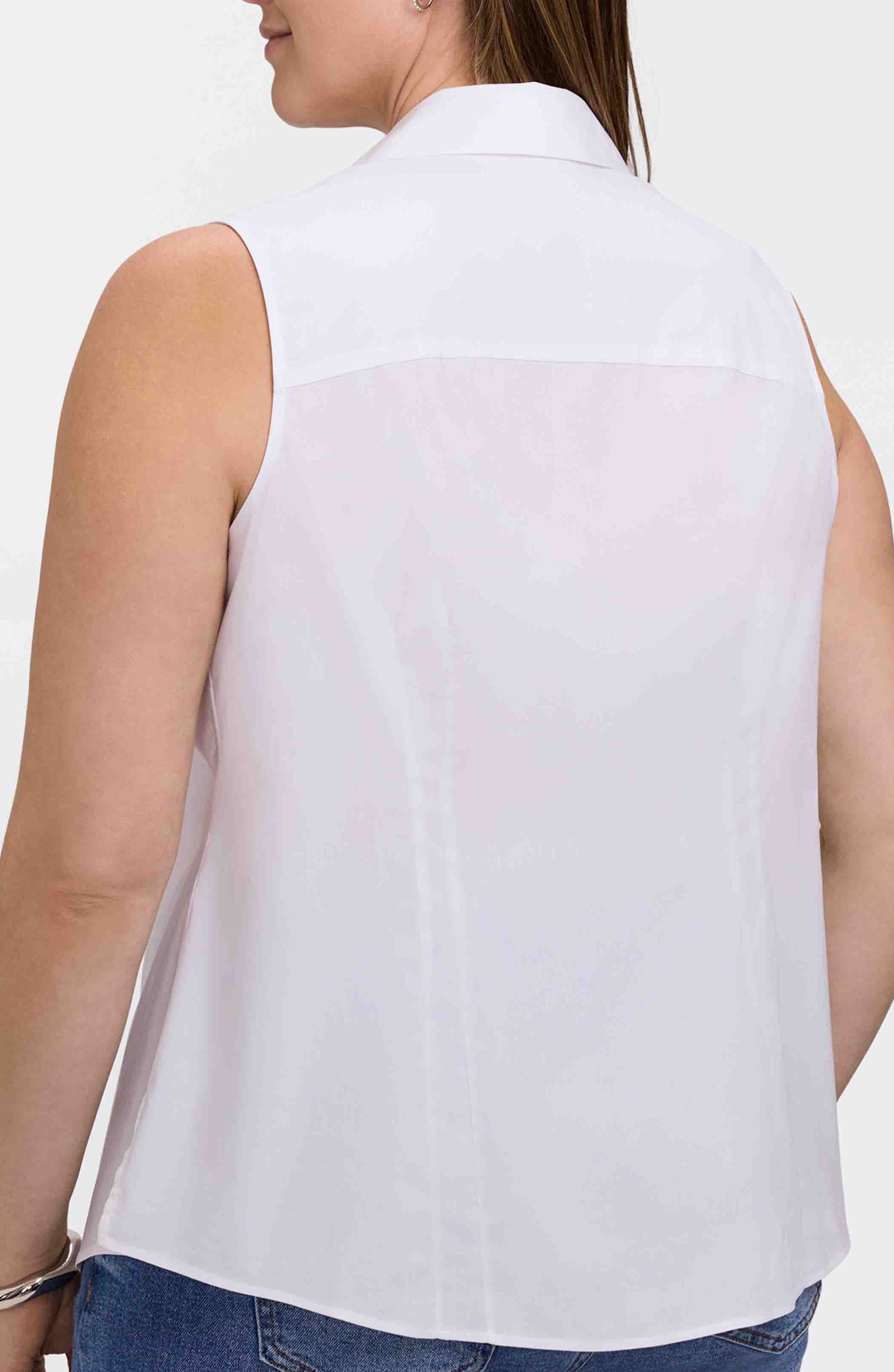 Taylor Non-Iron Sleeveless Button-Up Shirt - image 4