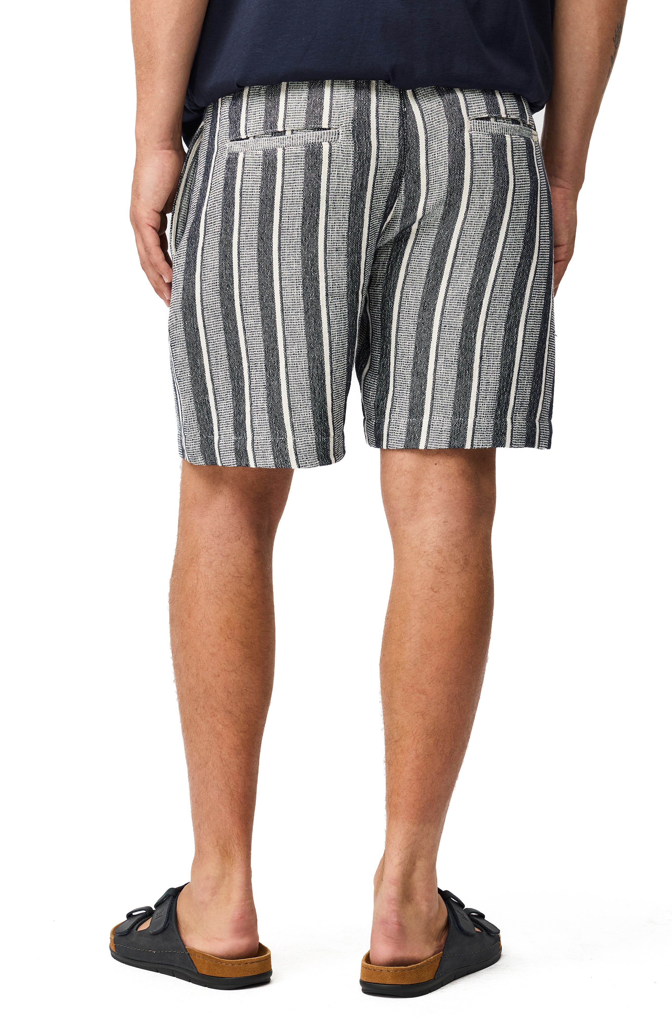 The Laurels Stripe Cotton Blend Drawstring Shorts - image 4