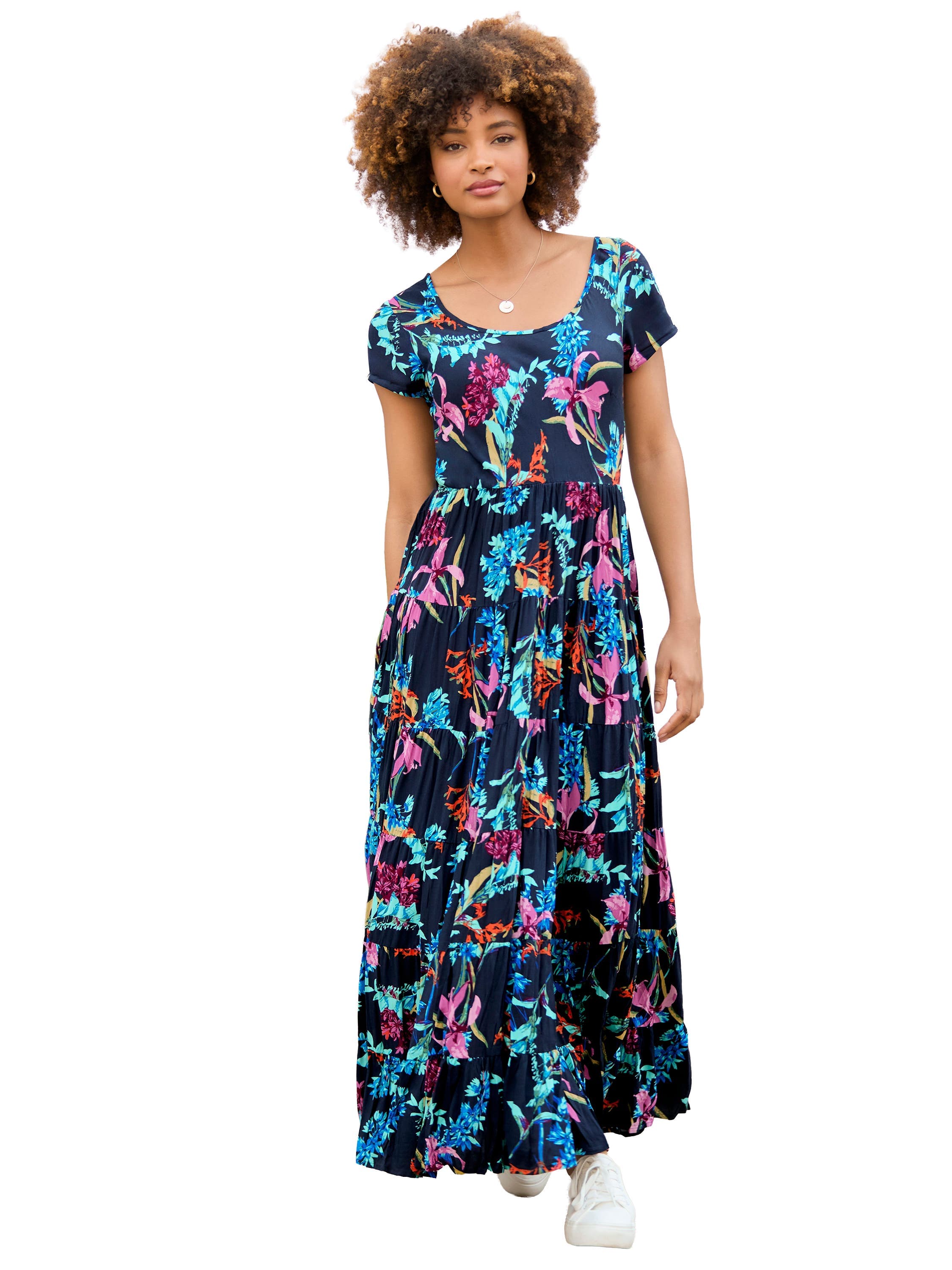 Short Sleeve Flowy Maxi Dress - image 1