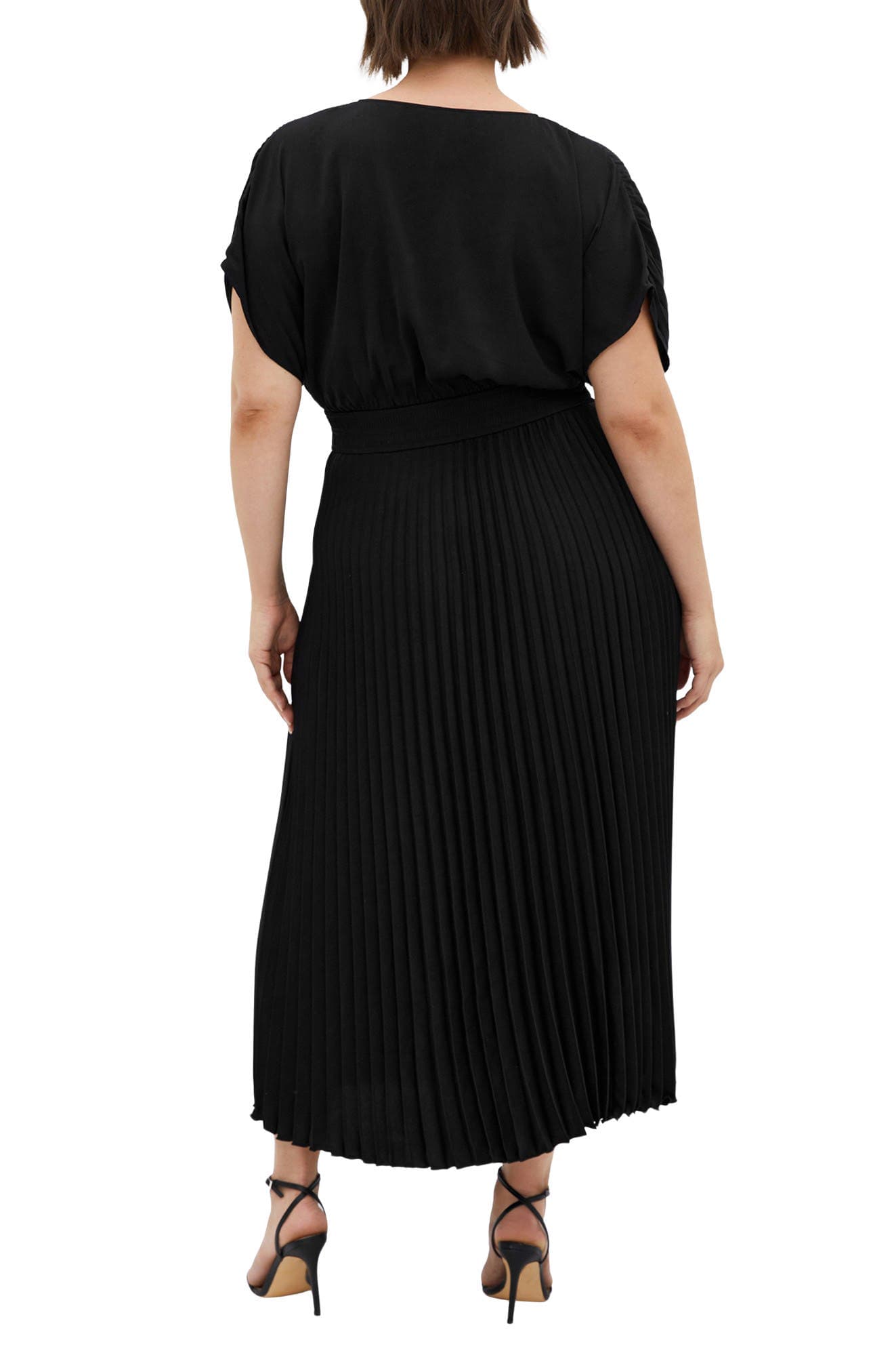 Elia Faux Wrap Pleated Dress - image 2
