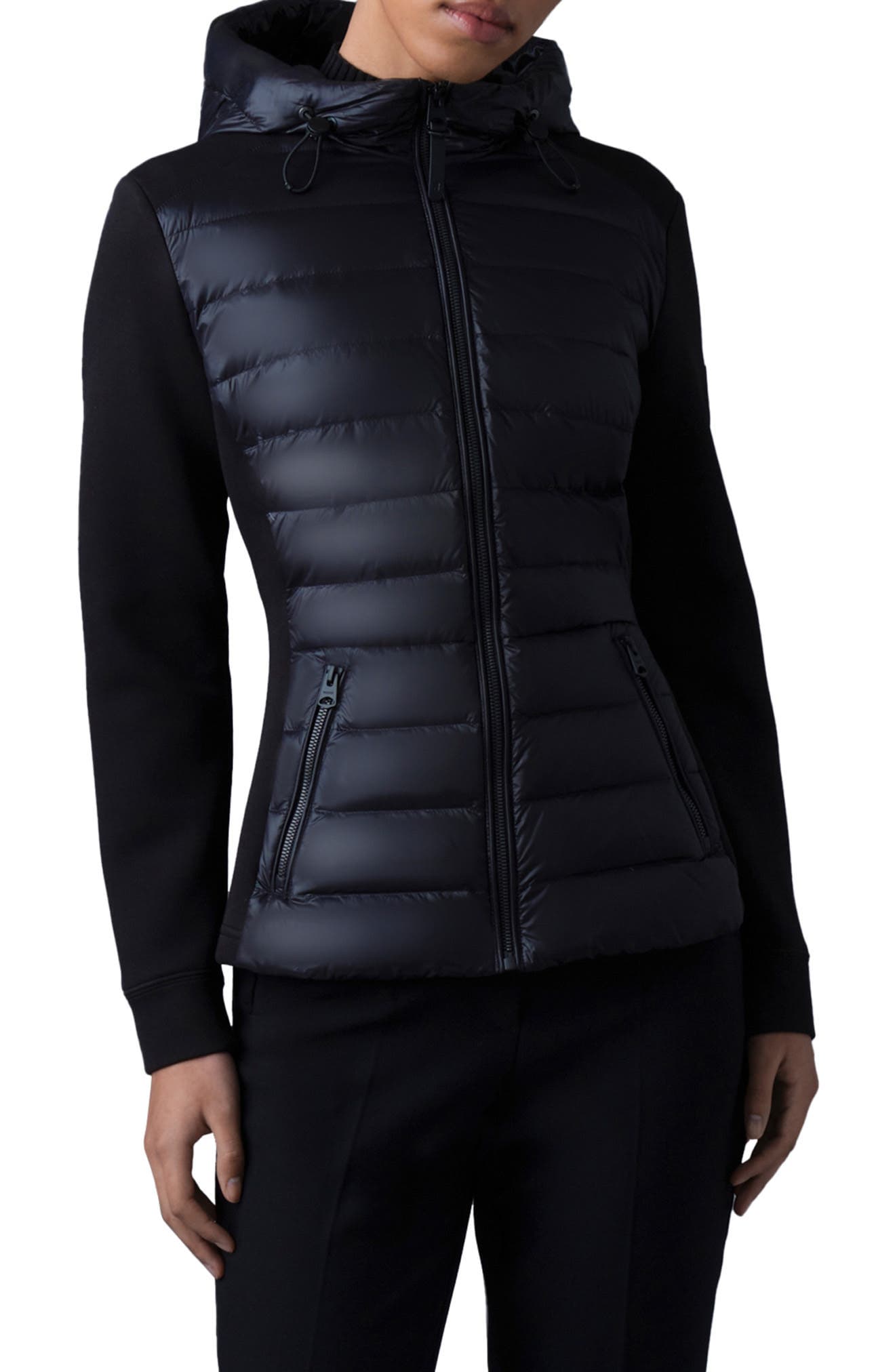 Della Mixed Media Down Puffer Jacket - image 1