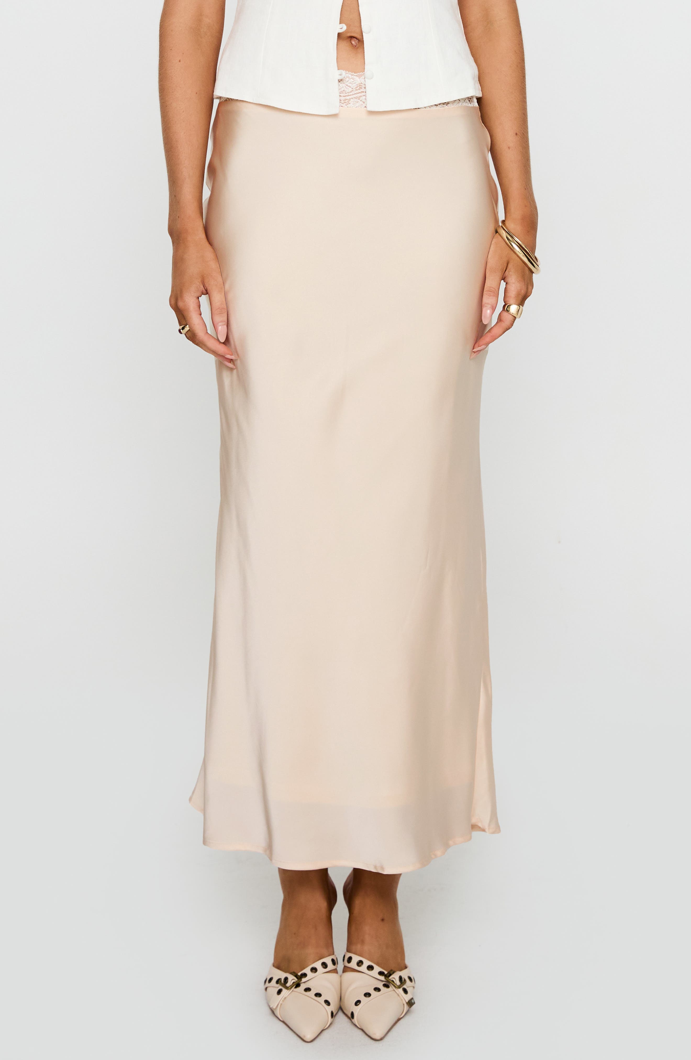The Charmaine Satin Maxi Skirt - image 1