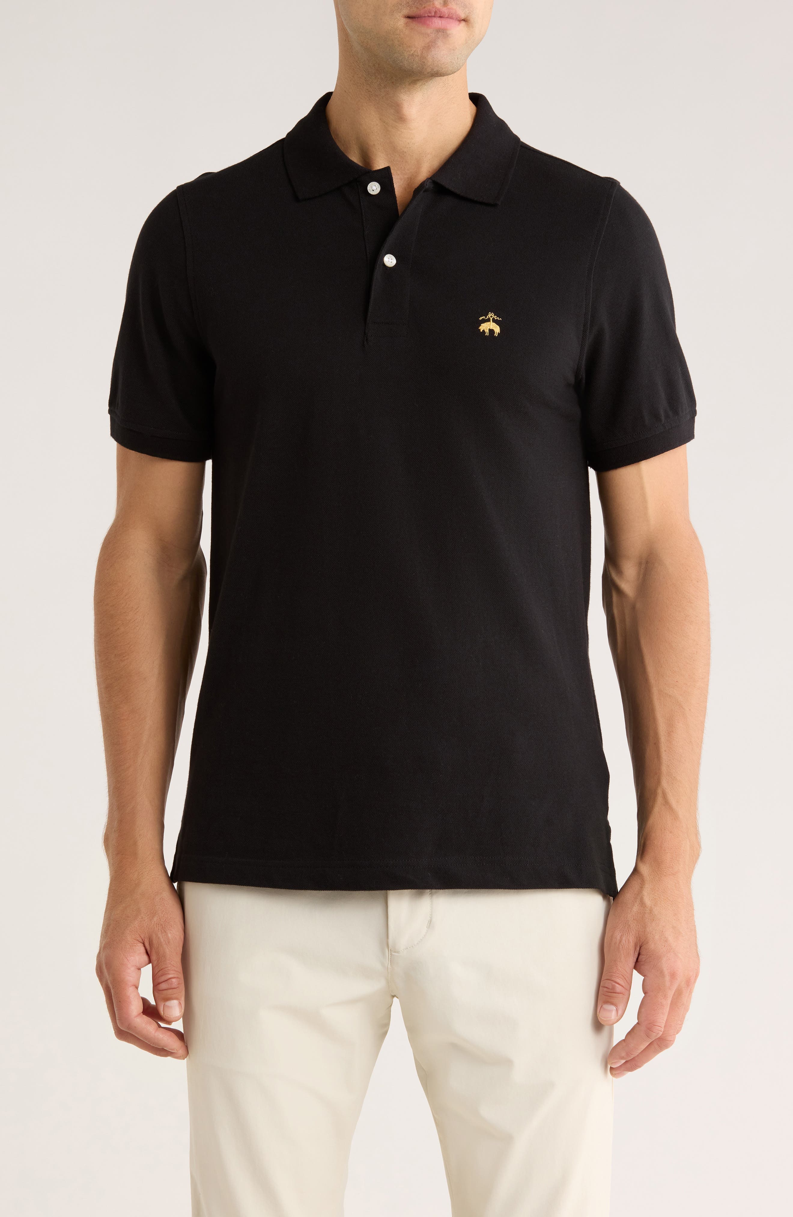 Solid Pique Slim Fit Polo - image 1