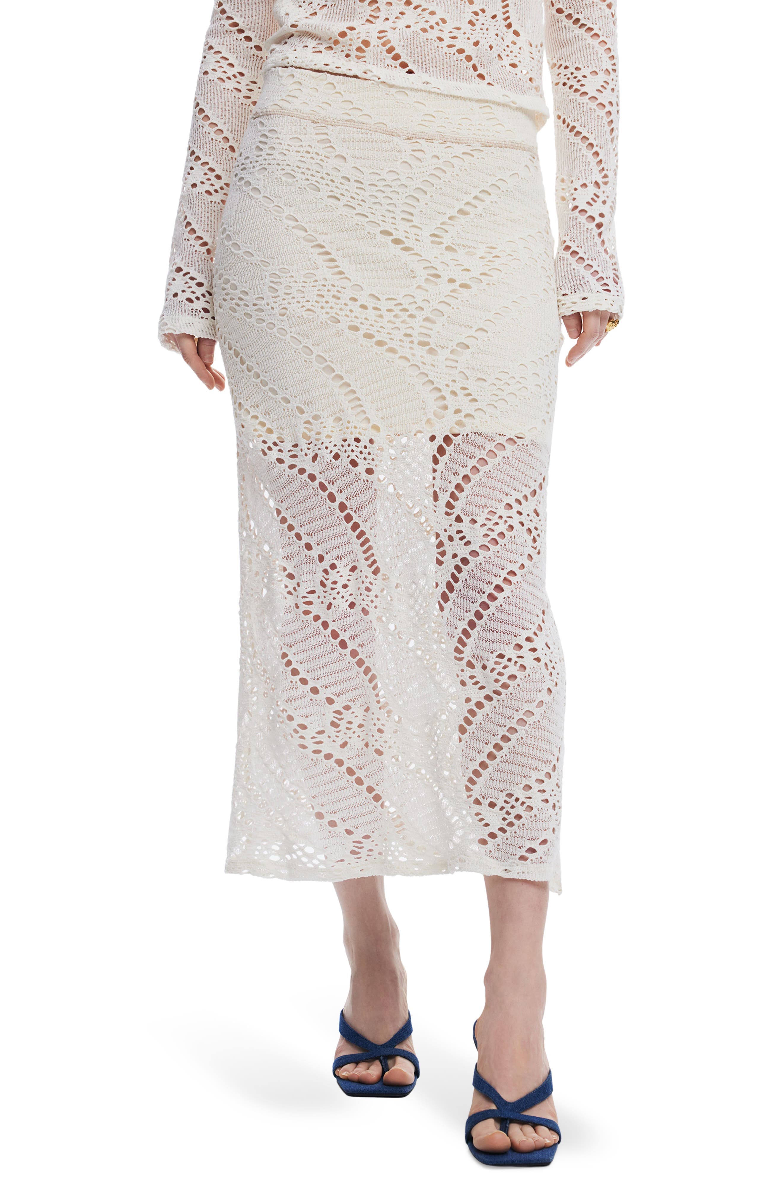 Open Stitch Knit Skirt - image 1