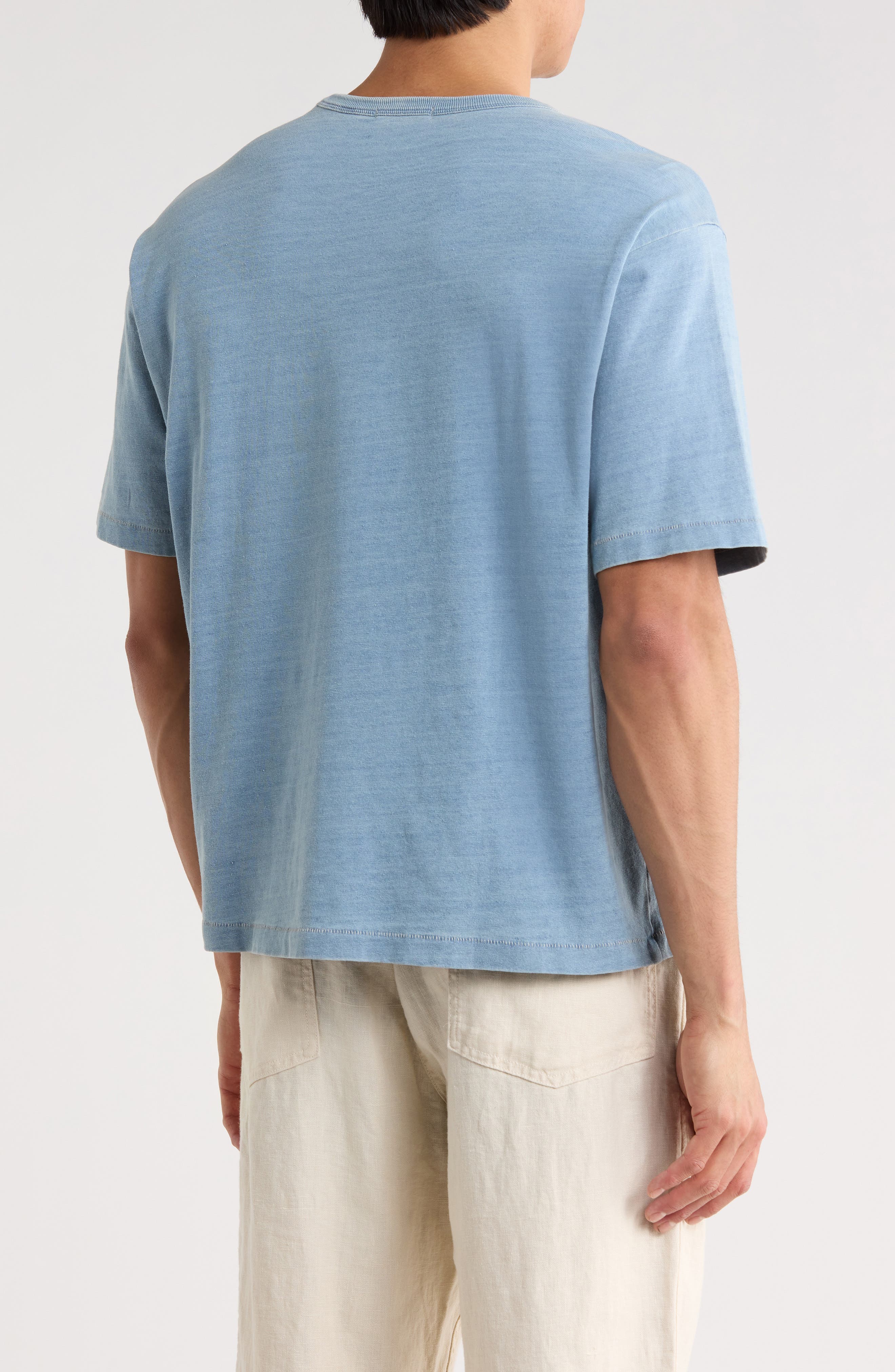 Indigo Dipped Yuma Cotton Blend T-Shirt - image 2