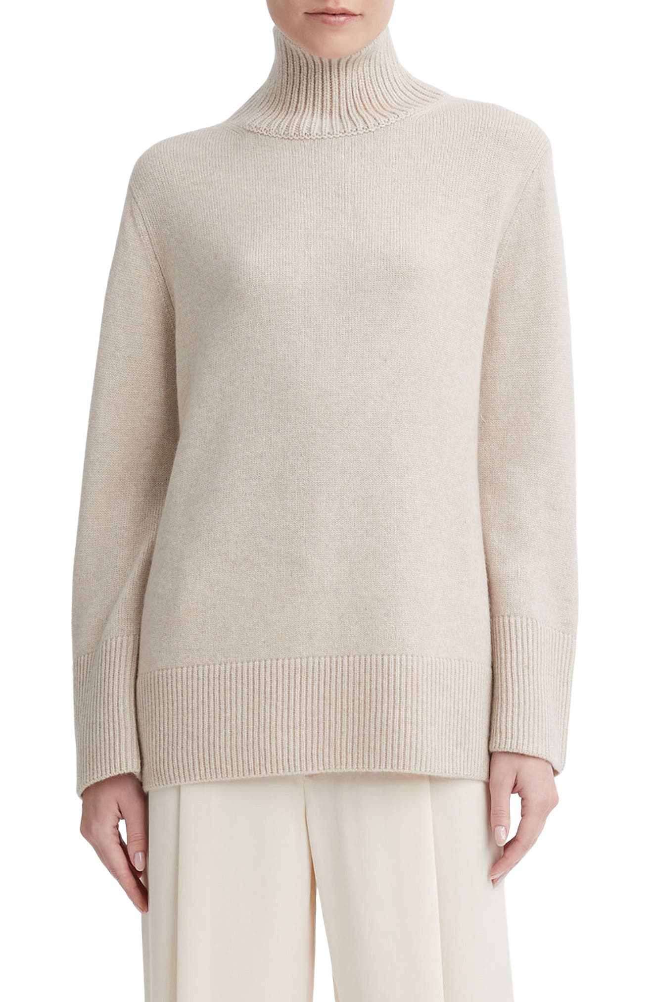Wool & Cashmere Turtleneck Tunic Sweater - image 1