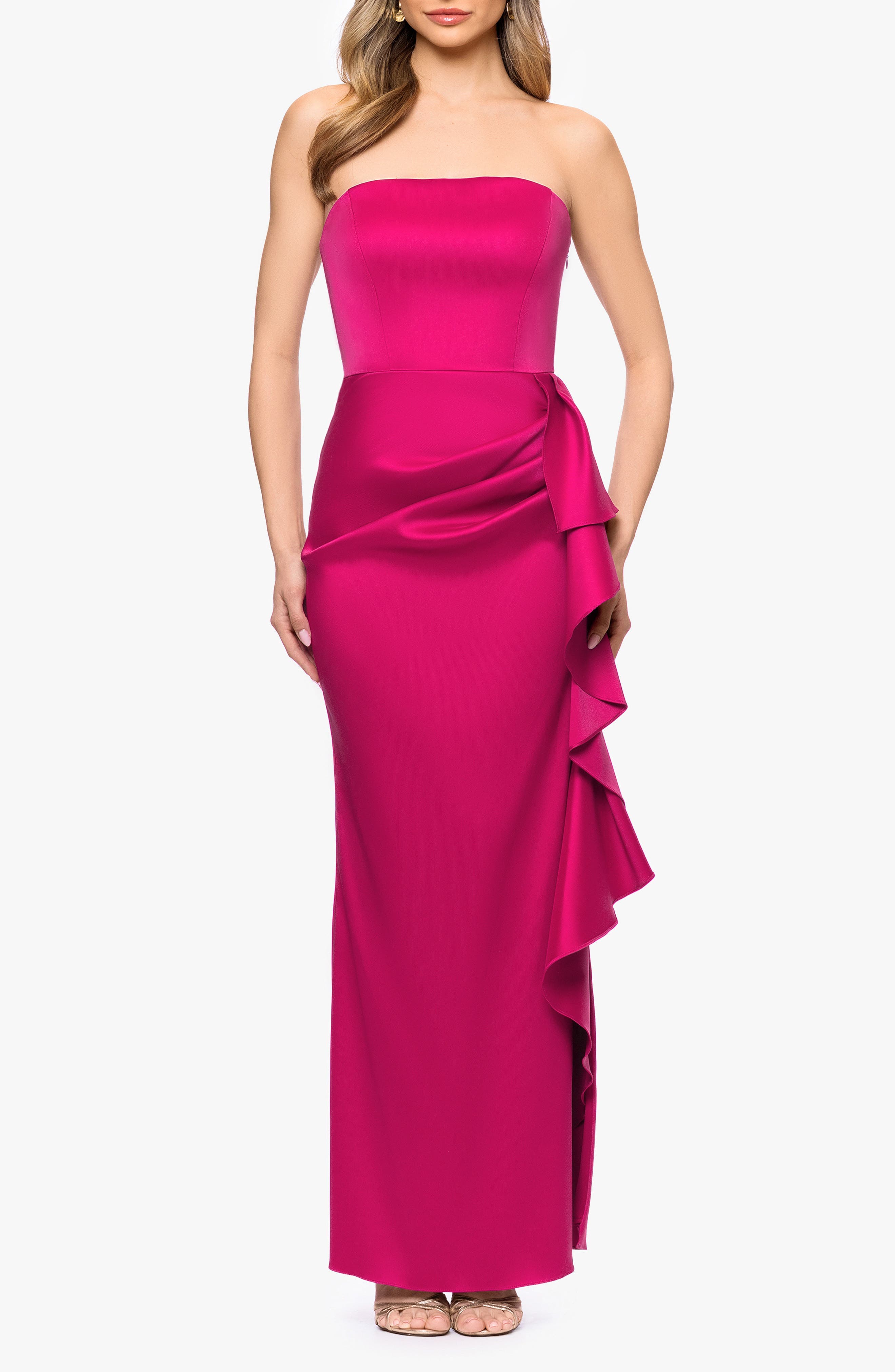 Stretch Mikado Column Gown - image 1