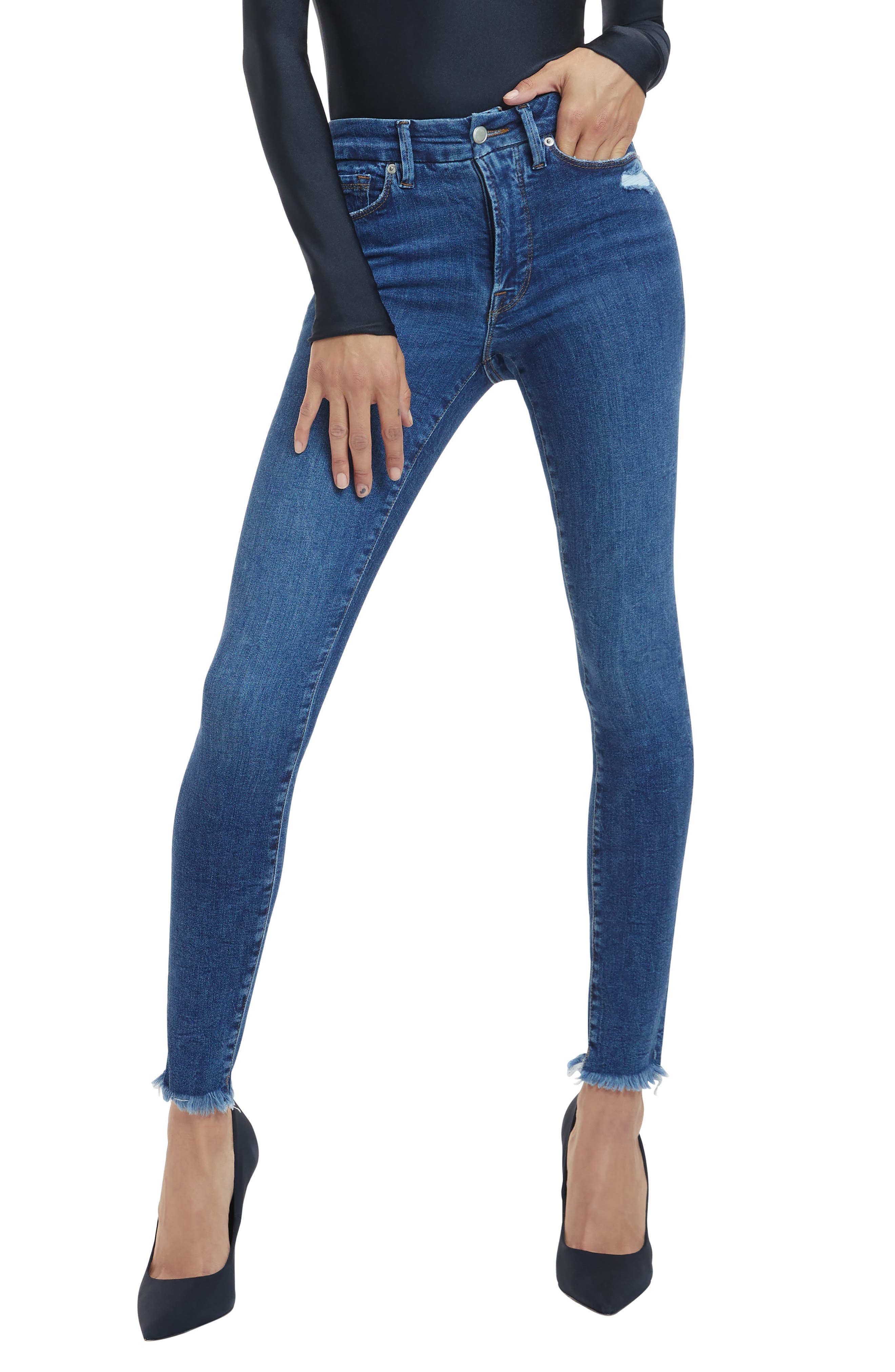 Good Legs Raw Hem Skinny Jeans - image 1