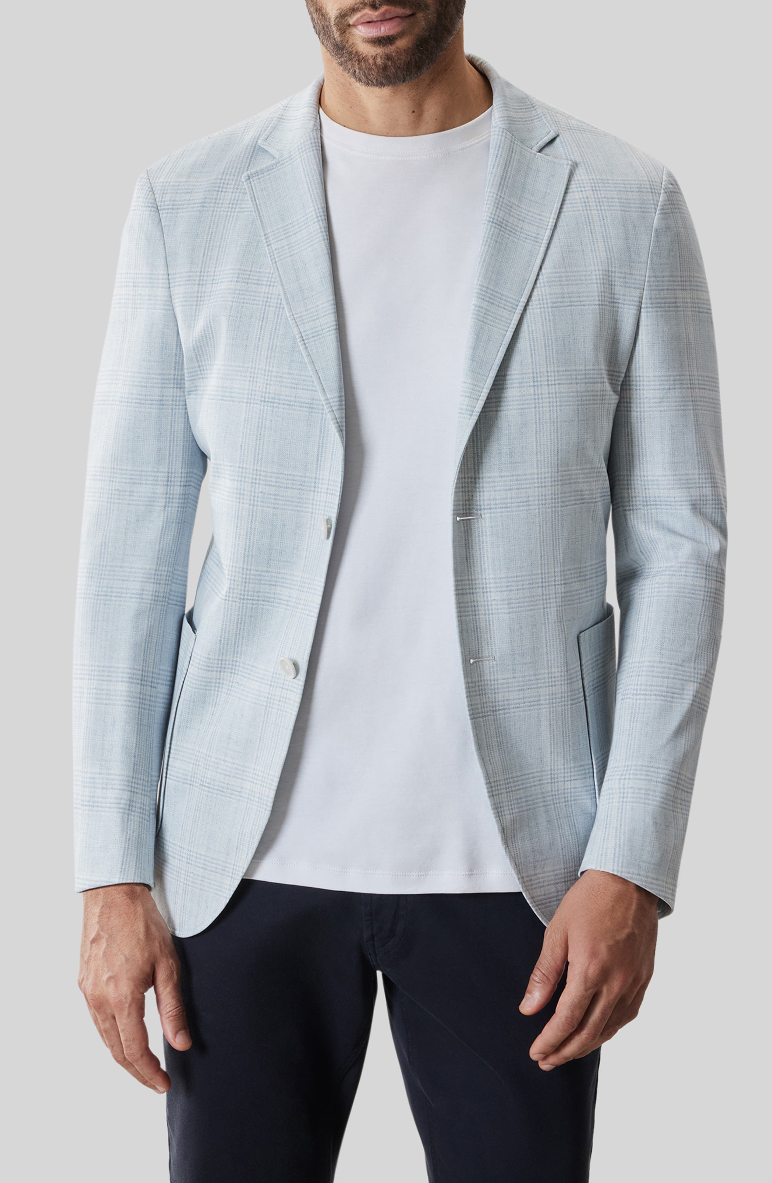 Vorn Plaid Knit Sport Coat - image 1